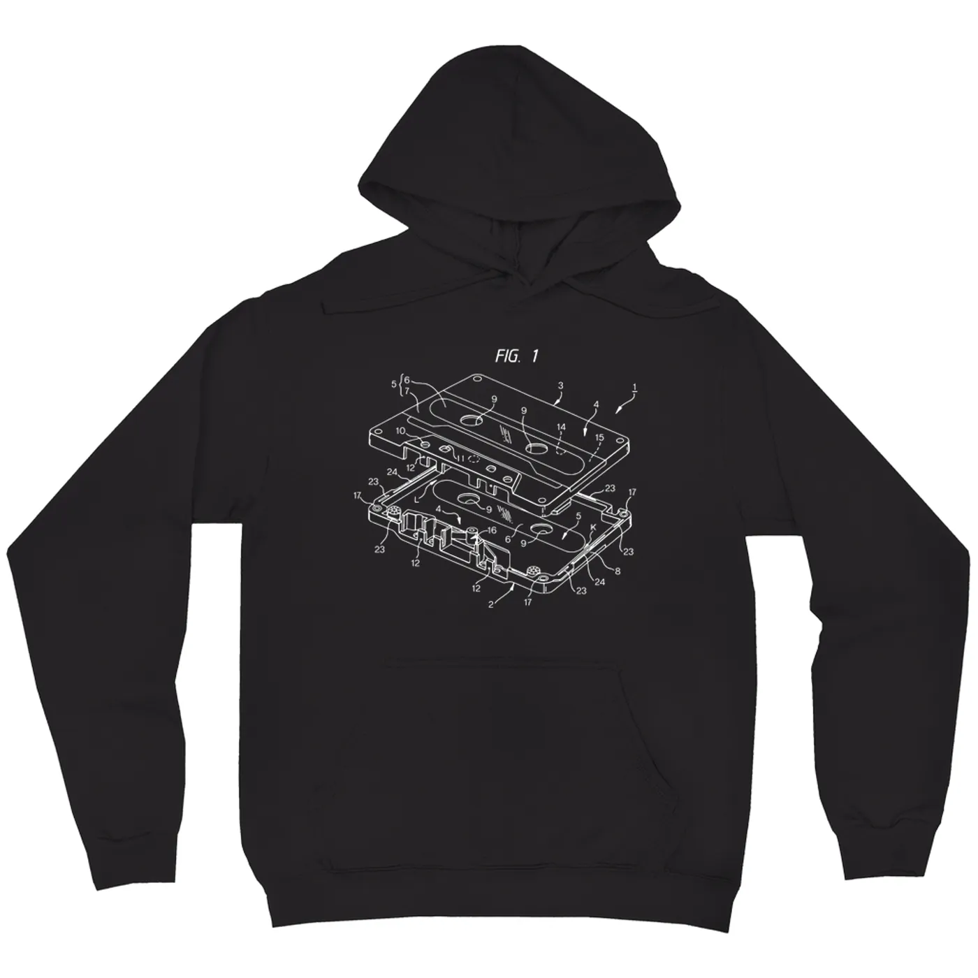 Merchbar Music Life Hoodie | Cassette Diagram Merchbar Music Life Hoodie