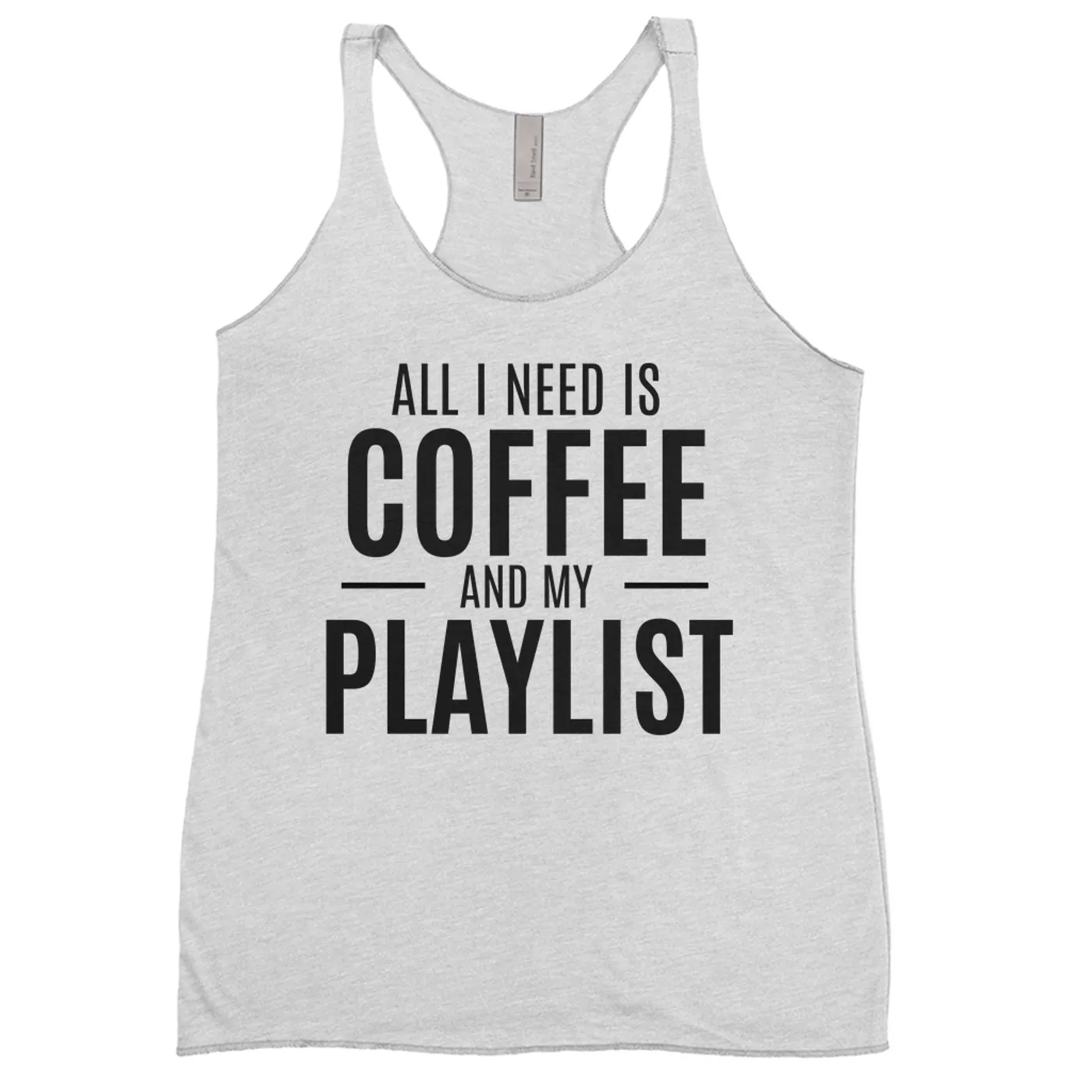 Merchbar Music Life Ladies' Tank Top | All I Need Is Coffee & Music Merchbar Music Life Shirt