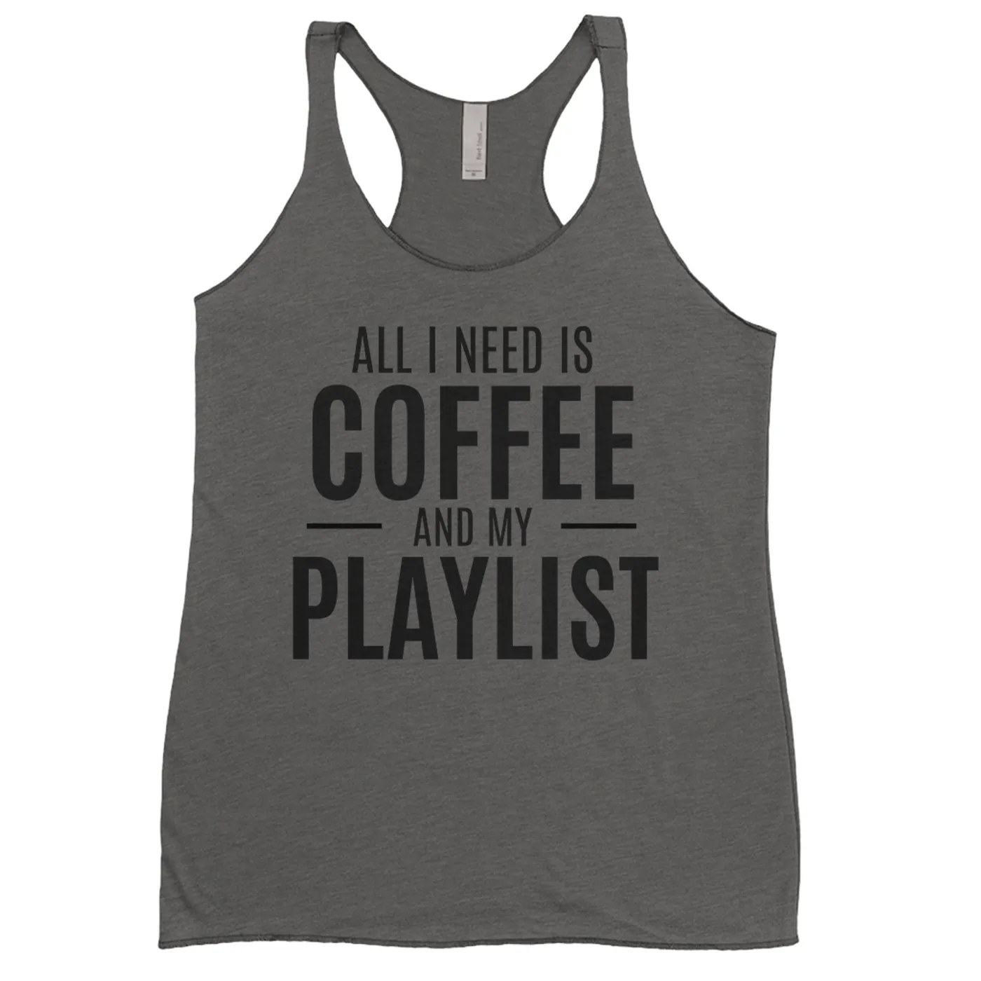 Merchbar Music Life Ladies' Tank Top | All I Need Is Coffee & Music Merchbar Music Life Shirt