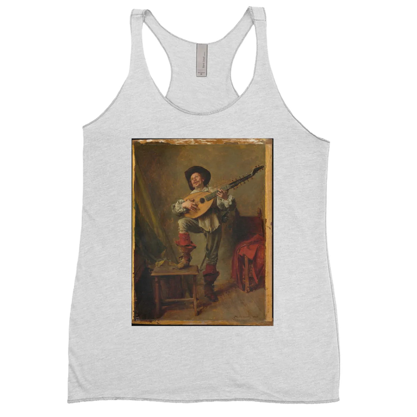 Merchbar Museum Series Ladies' Tank Top | Soldier Playing the Theorbo Merchbar Museum Series Shirt