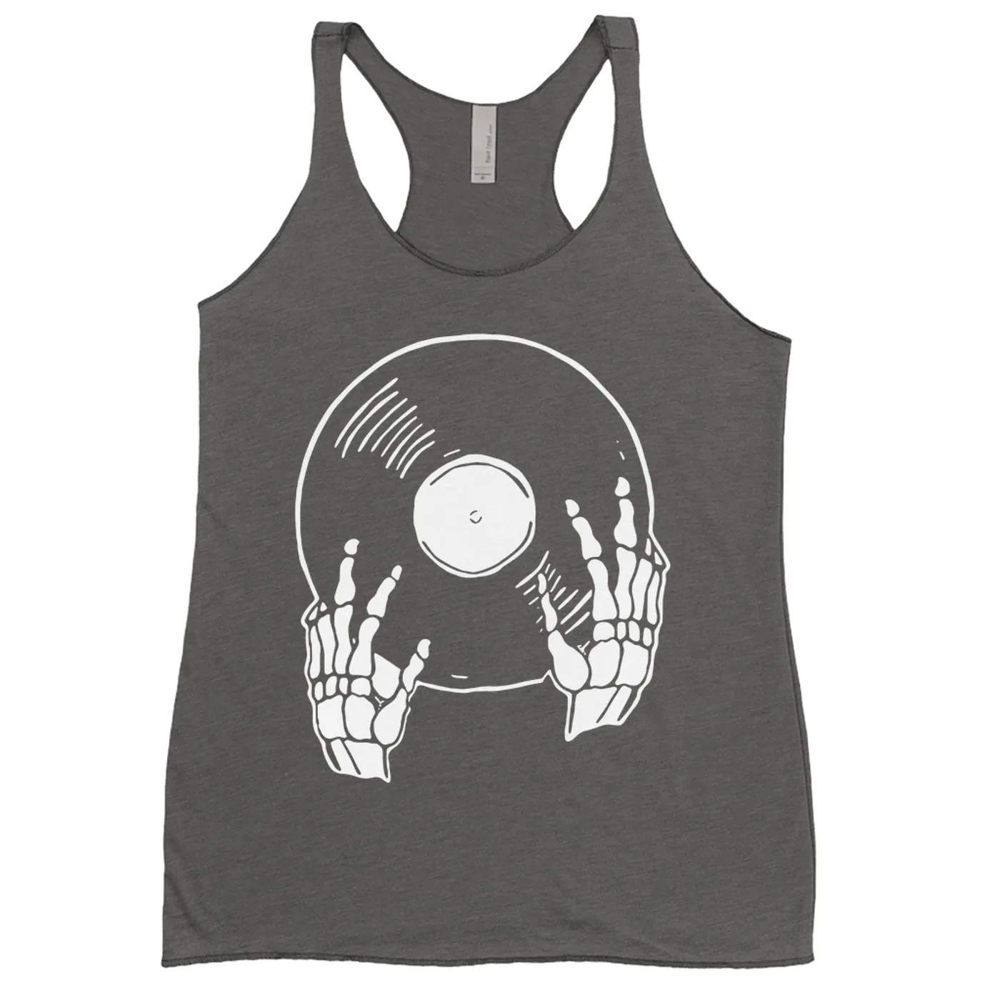 Merchbar Music Life Ladies' Tank Top | Skeletons Spin Vinyl Too Merchbar Music Life Shirt