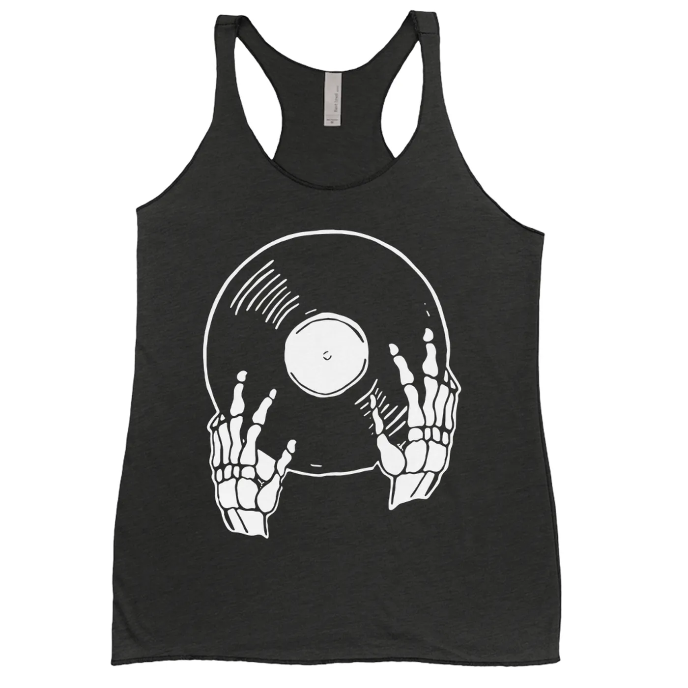 Merchbar Music Life Ladies' Tank Top | Skeletons Spin Vinyl Too Merchbar Music Life Shirt