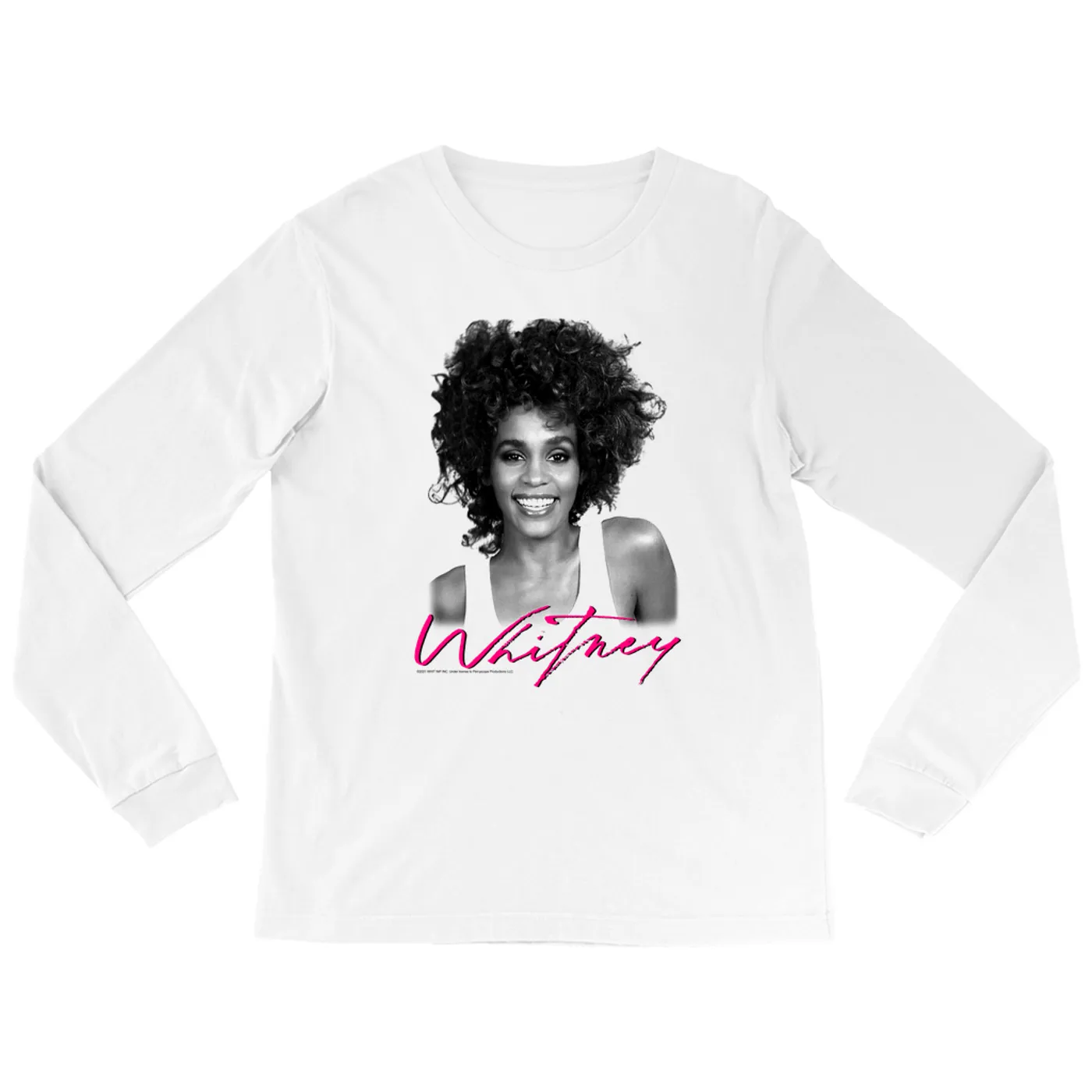 Whitney Houston Long Sleeve Shirt | I Wanna Dance With Somebody Album Photo And Logo Whitney Houston Shirt