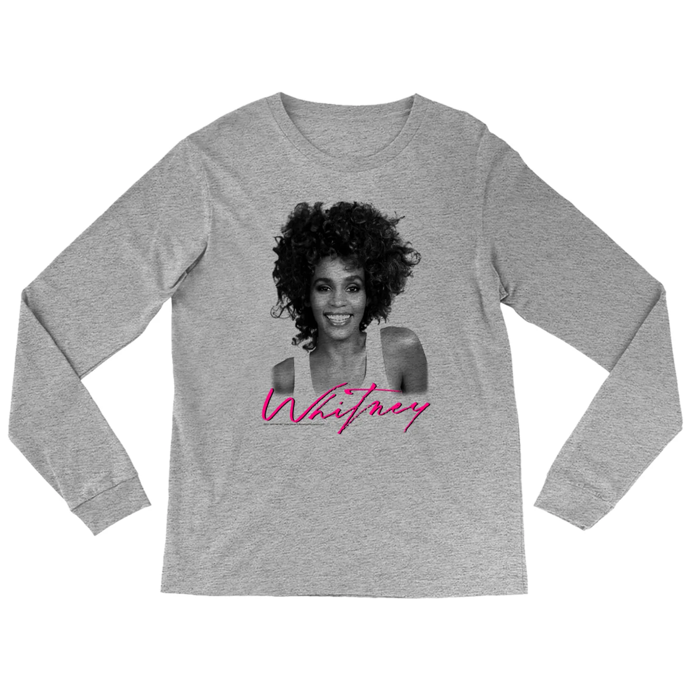 Whitney Houston Long Sleeve Shirt | I Wanna Dance With Somebody Album Photo And Logo Whitney Houston Shirt