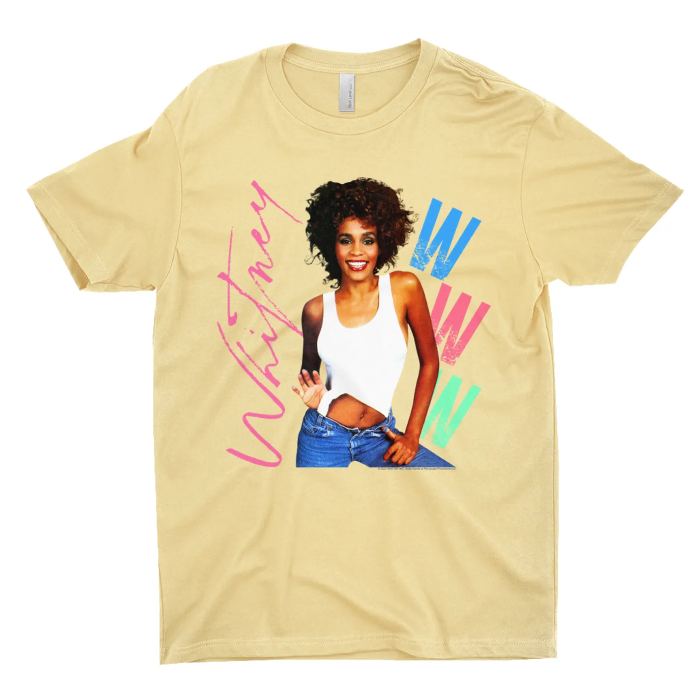 Whitney Houston T-Shirt | Whitney Pastel W Design Whitney Houston Shirt