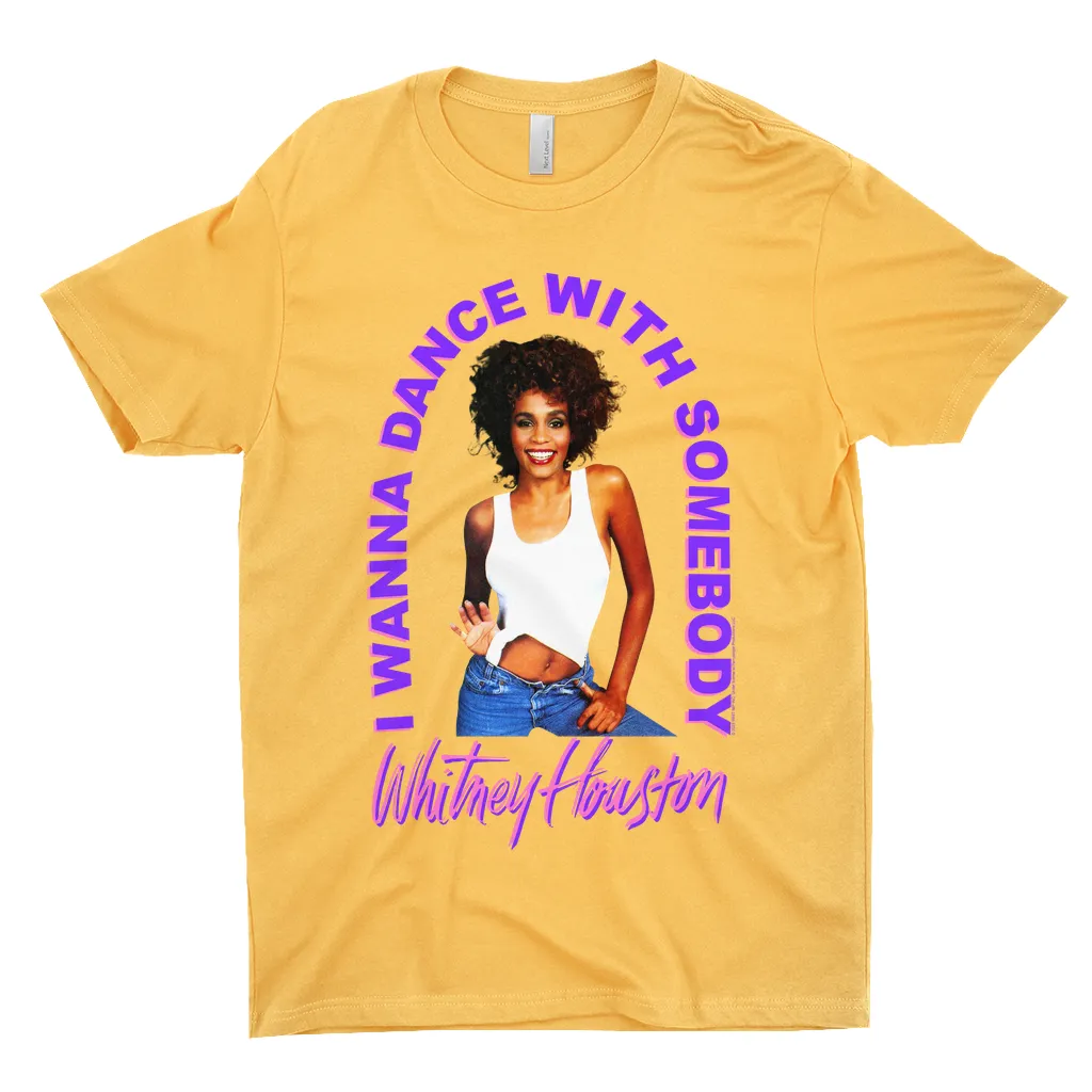 T-Shirt | I Wanna Dance With Somebody Neon Purple Image Shirt