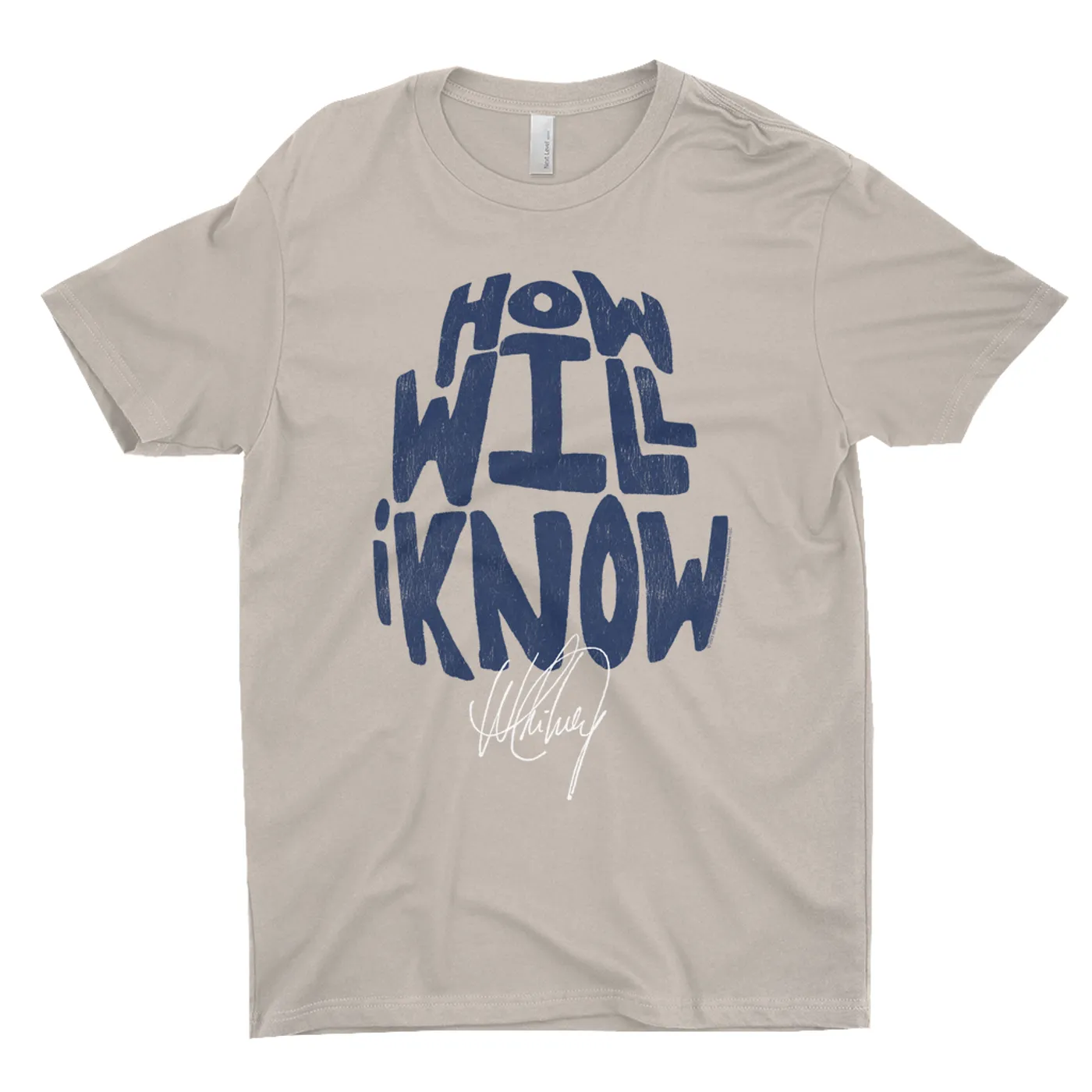 Whitney Houston T-Shirt | How Will I Know Navy Design Distressed Whitney Houston Shirt