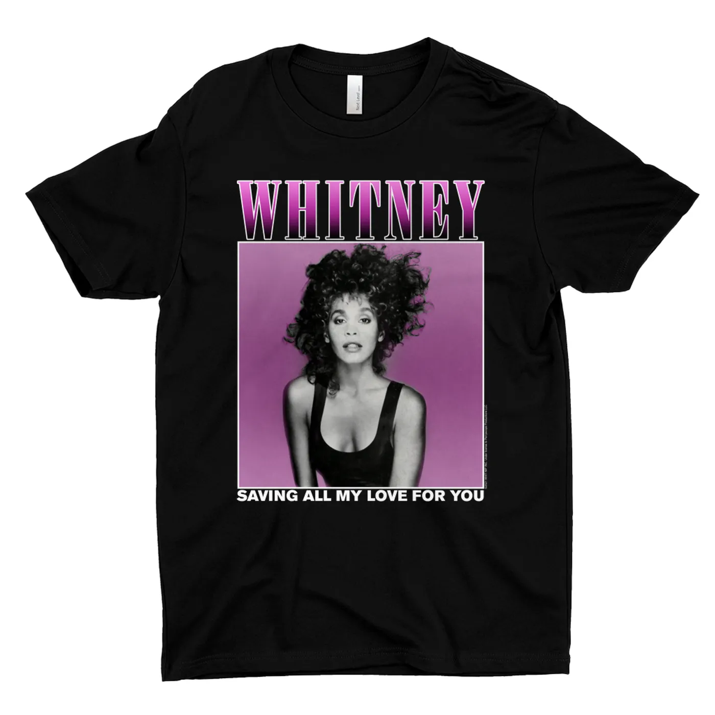 Whitney Houston T-Shirt | Saving All My Love For You Ombre Purple Design Whitney Houston Shirt