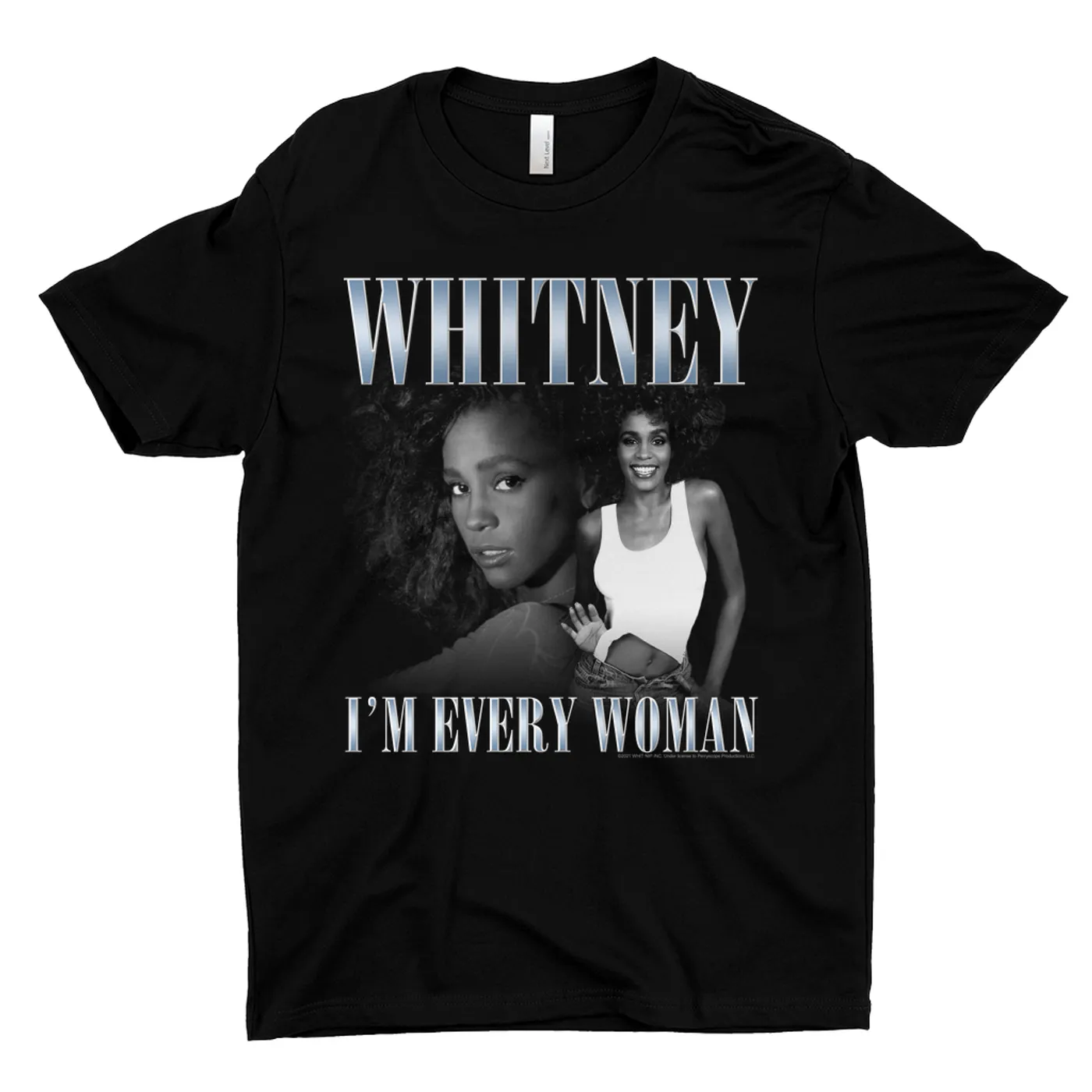 Whitney Houston T-Shirt | I'm Every Woman Black And White Photo Collage Design Whitney Houston Shirt