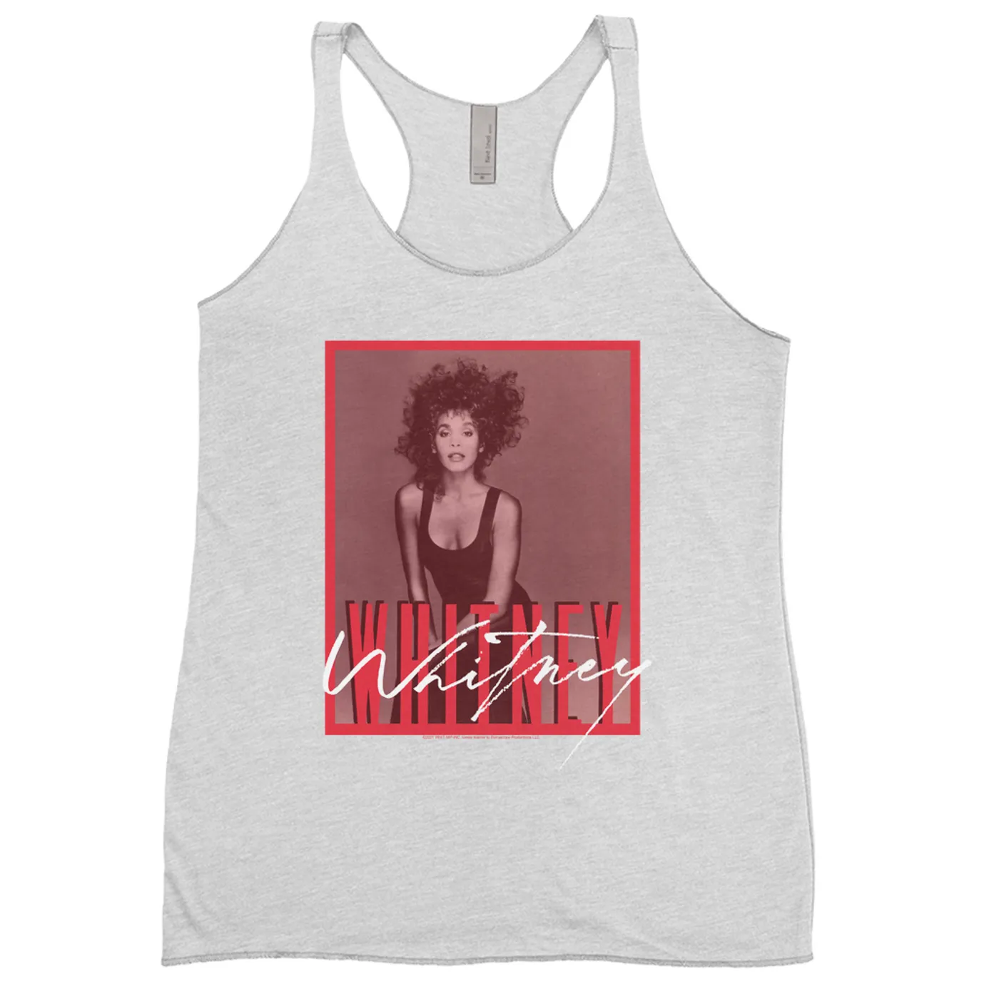 Whitney Houston Ladies' Tank Top | Whitney Red Tone Photo Design Whitney Houston Shirt