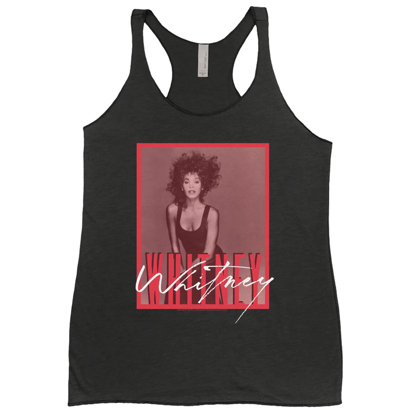 Whitney Houston Ladies' Tank Top | Whitney Red Tone Photo Design Whitney Houston Shirt