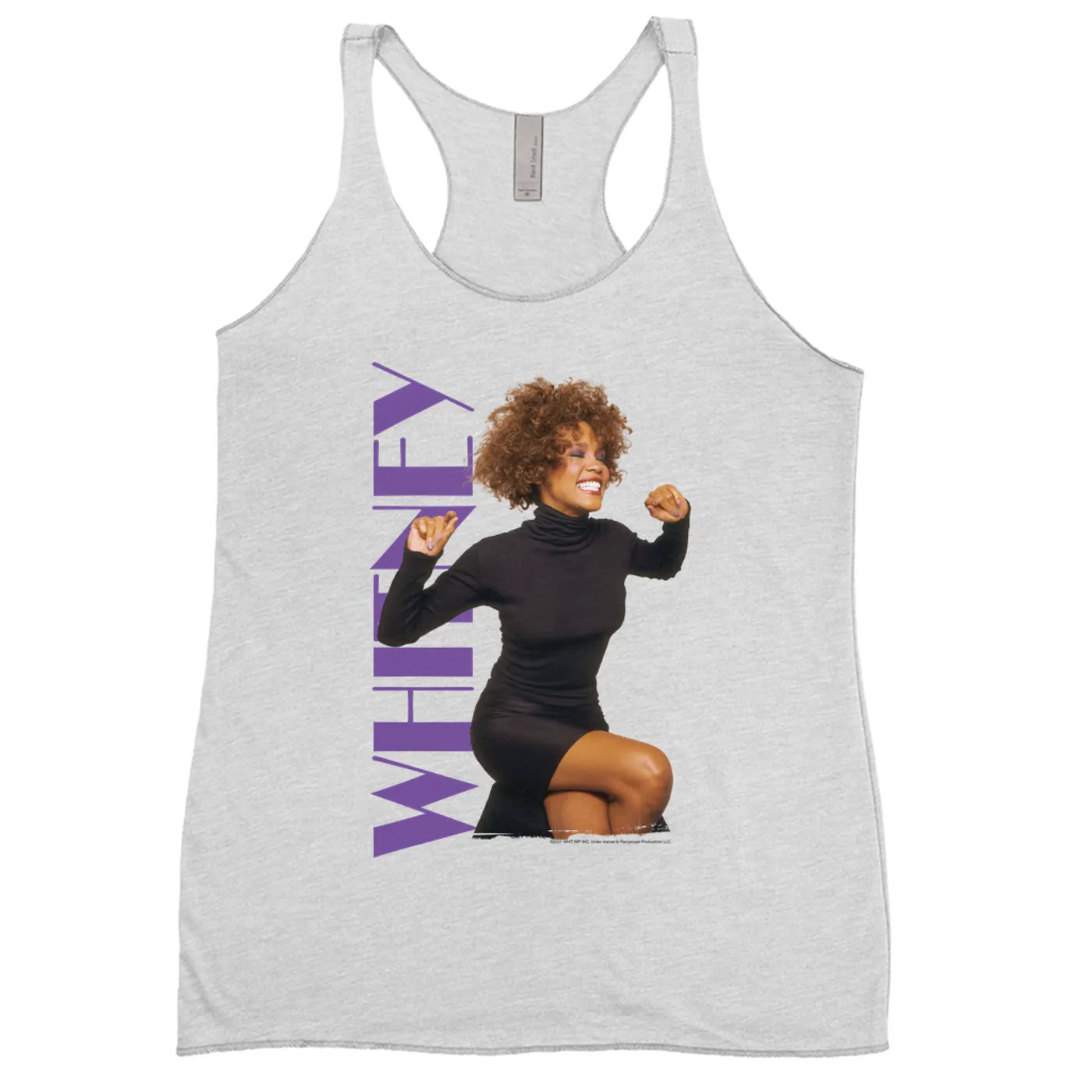 Whitney Houston Ladies' Tank Top | Whitney Photo And Purple Logo Image Whitney Houston Shirt