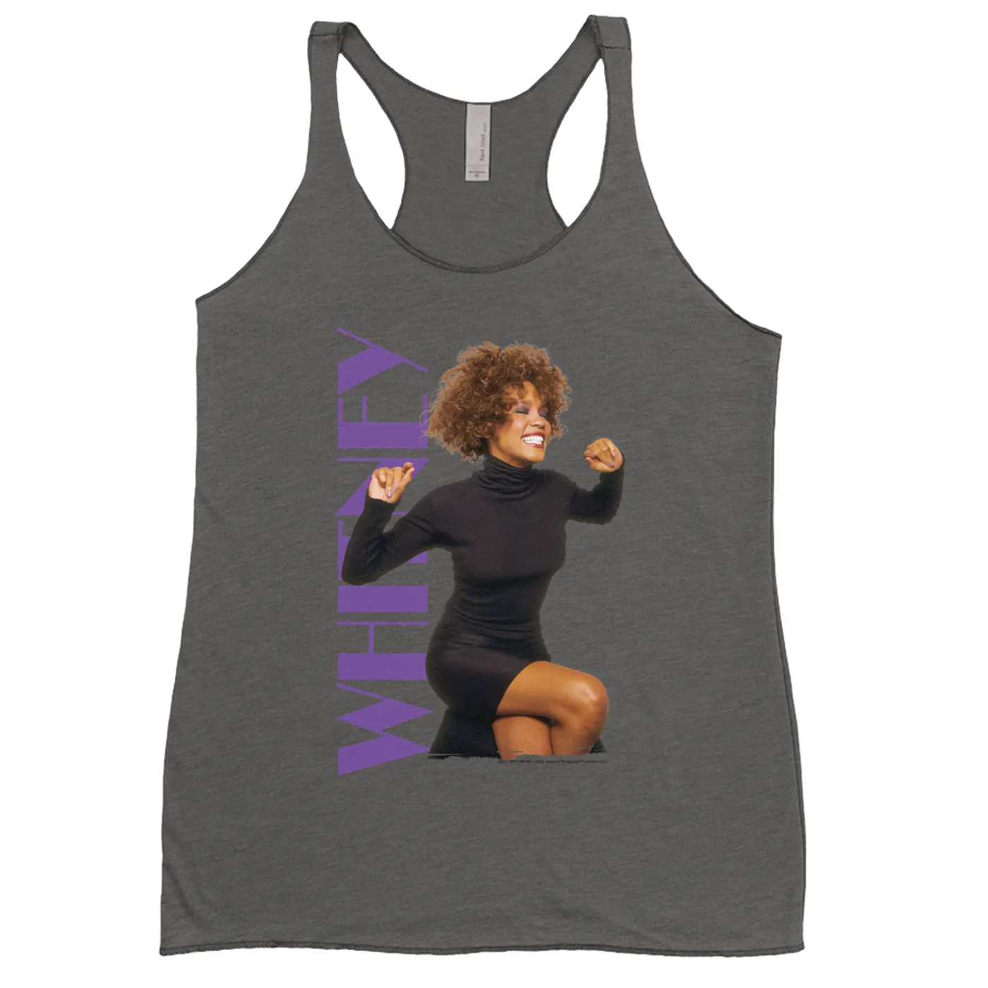 Whitney Houston Ladies' Tank Top | Whitney Photo And Purple Logo Image Whitney Houston Shirt
