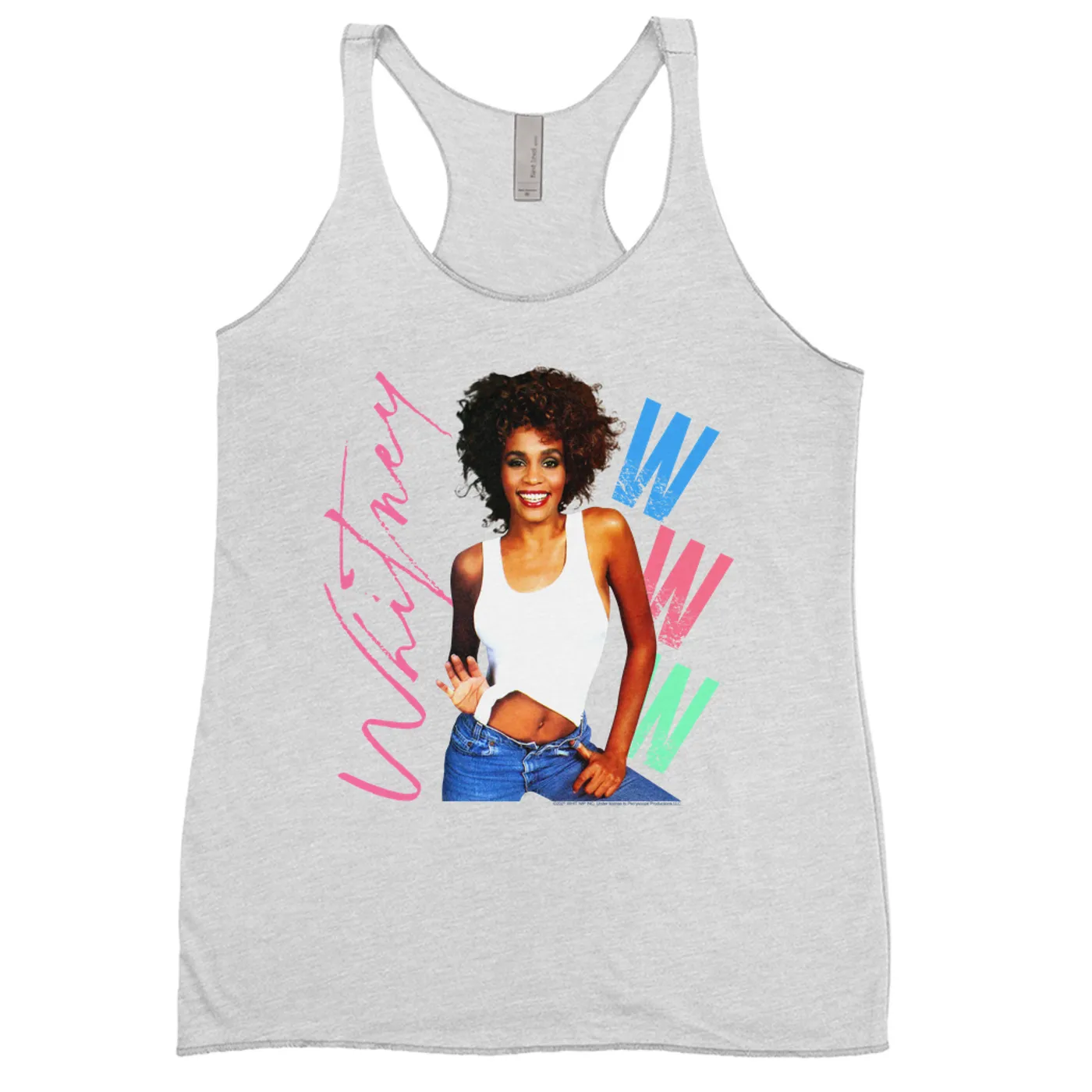 Whitney Houston Ladies' Tank Top | Whitney Pastel W Design Whitney Houston Shirt