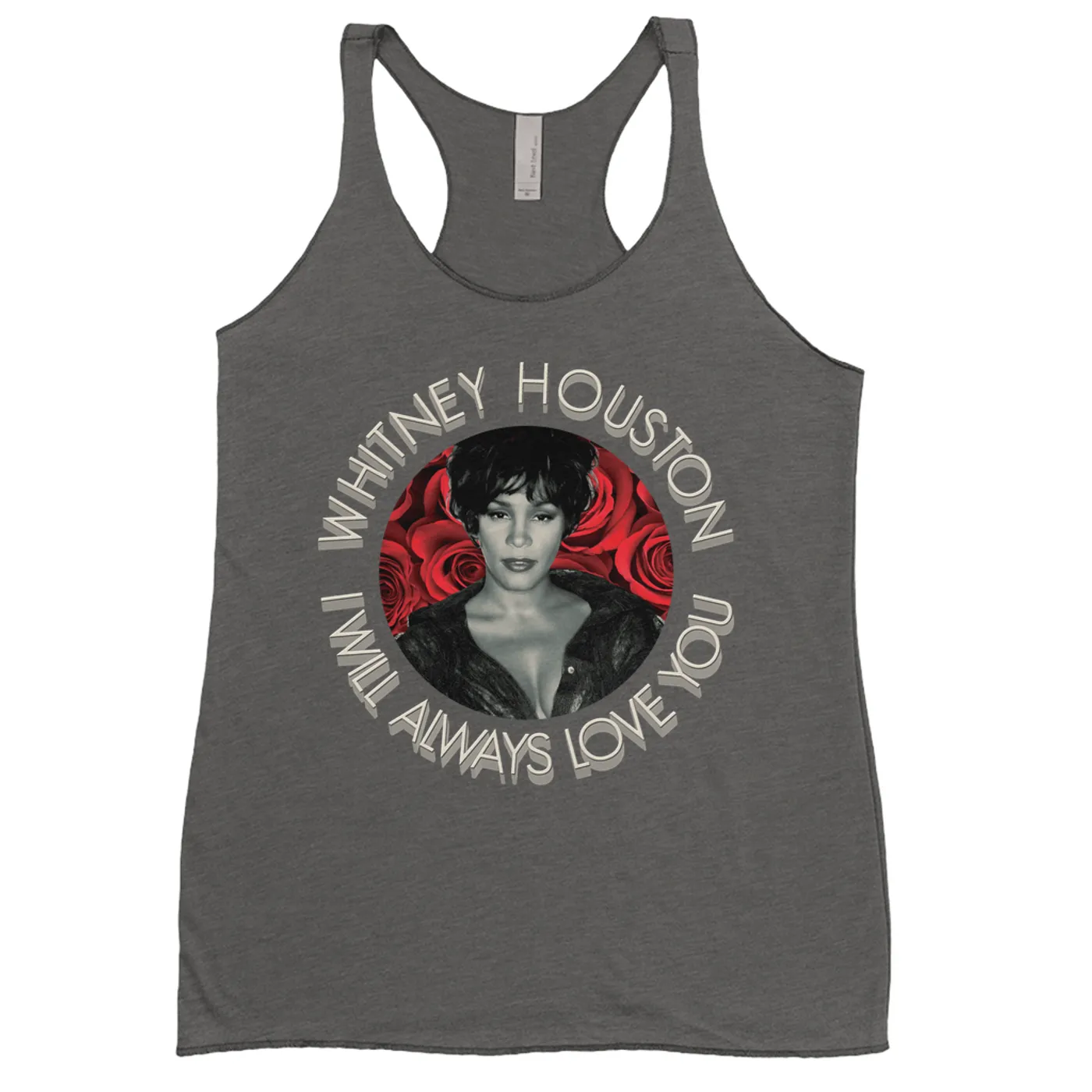 Whitney Houston Ladies' Tank Top | I Will Always Love You Roses Design Whitney Houston Shirt