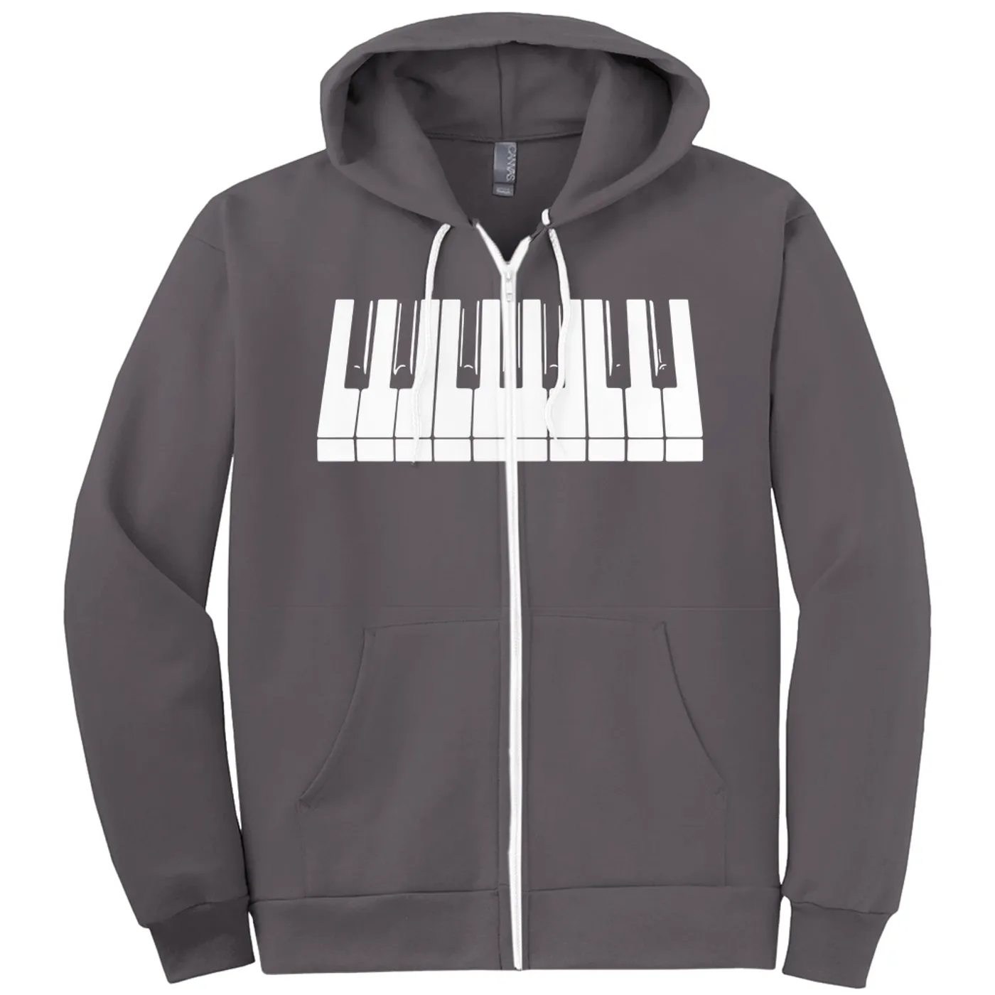 Merchbar Music Life Zip Hoodie | Piano Keys Merchbar Music Life Hoodie