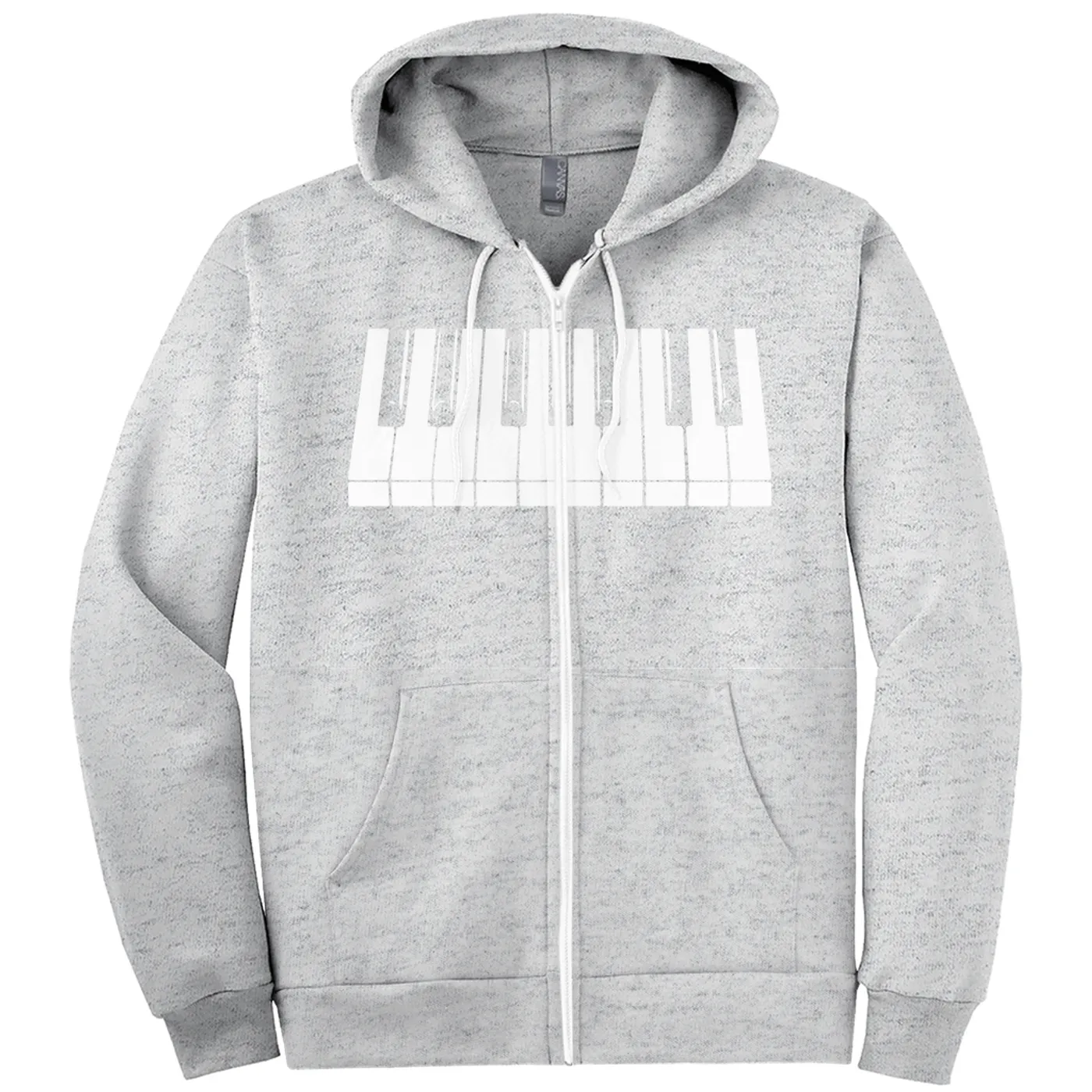 Merchbar Music Life Zip Hoodie | Piano Keys Merchbar Music Life Hoodie