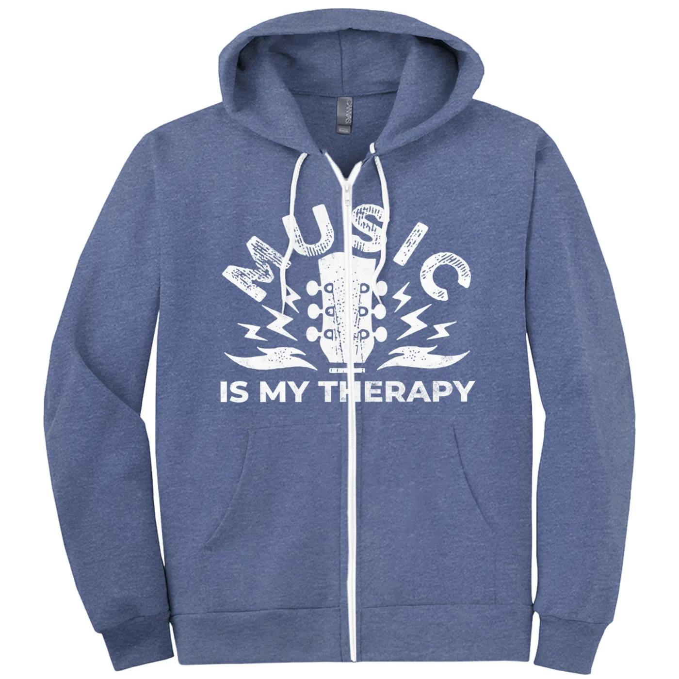 Merchbar Music Life Zip Hoodie | Music Is My Therapy Merchbar Music Life Hoodie