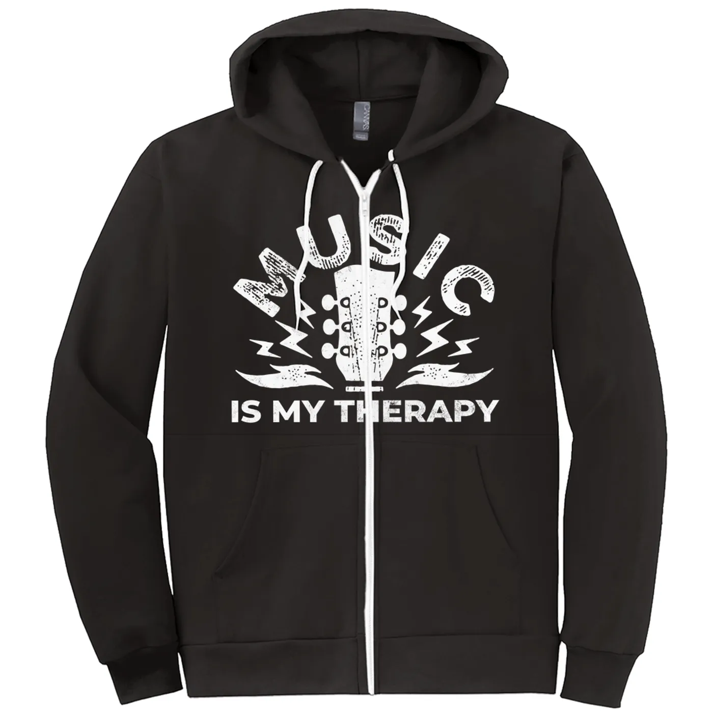 Merchbar Music Life Zip Hoodie | Music Is My Therapy Merchbar Music Life Hoodie