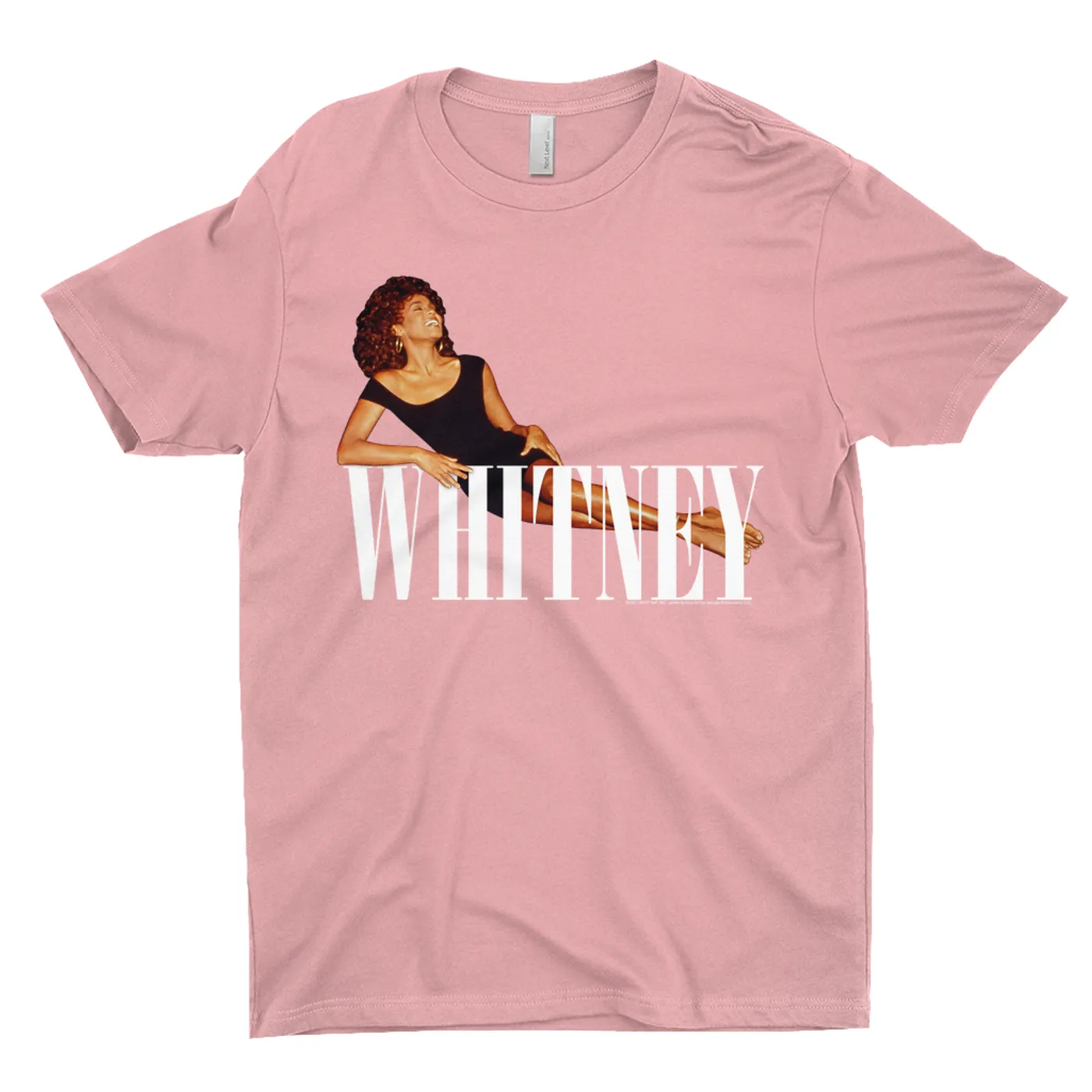Whitney Houston T-Shirt | Whitney Laying On Logo White Whitney Houston Shirt
