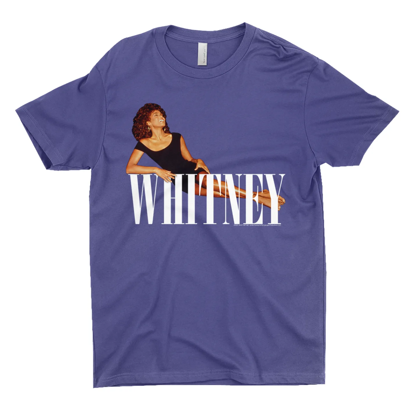 Whitney Houston T-Shirt | Whitney Laying On Logo White Whitney Houston Shirt