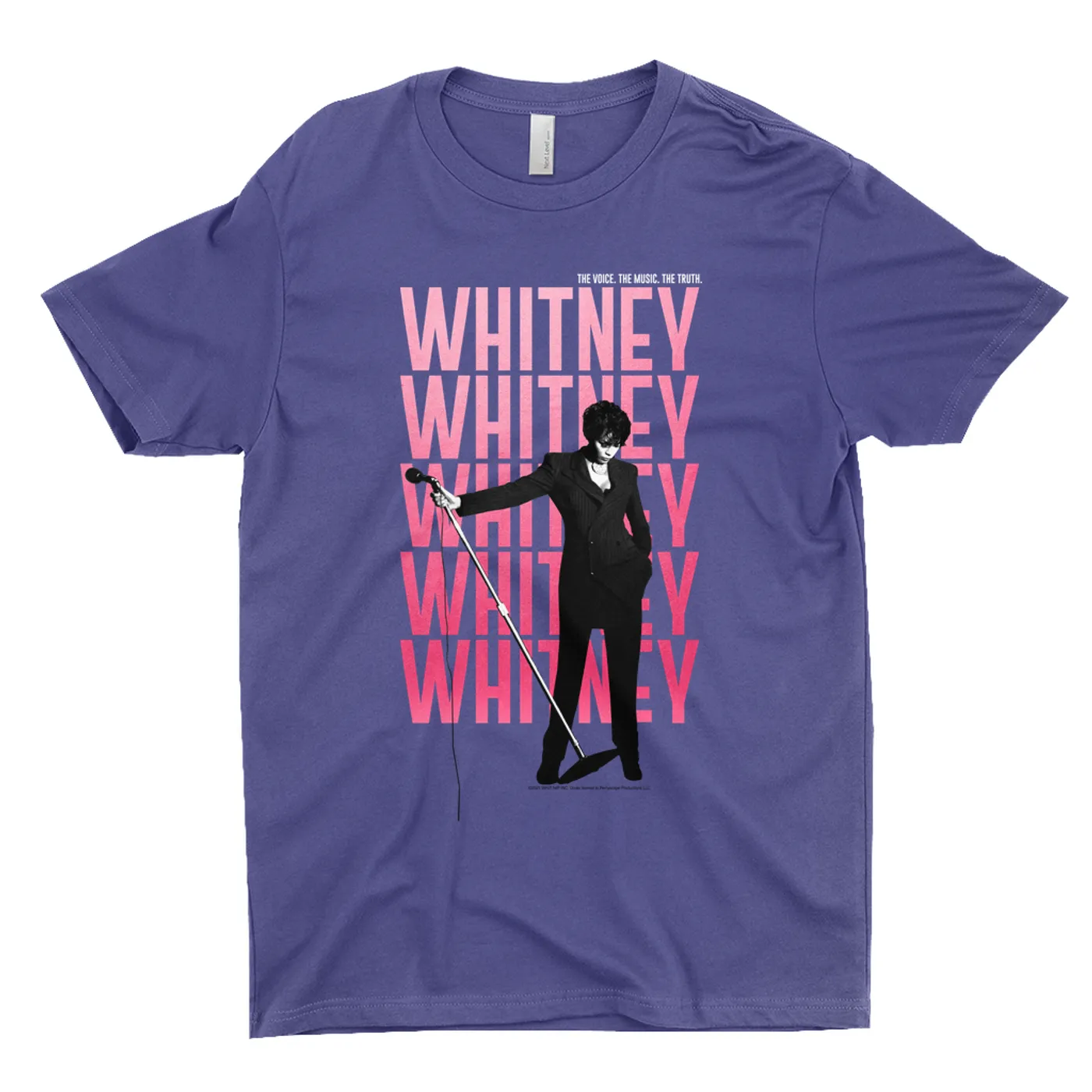 Whitney Houston T-Shirt | Voice Music Truth Cover Art Ombre Pink Image Whitney Houston Shirt