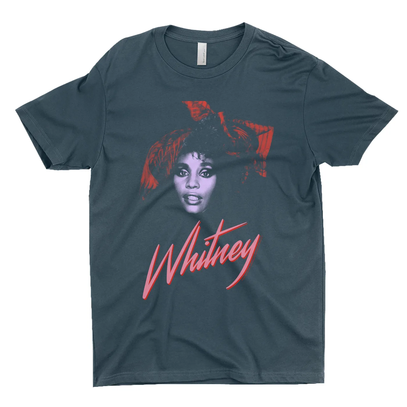 Whitney Houston T-Shirt | Purple And Red 1987 Photo Design Whitney Houston Shirt (Merchbar Exclusive)