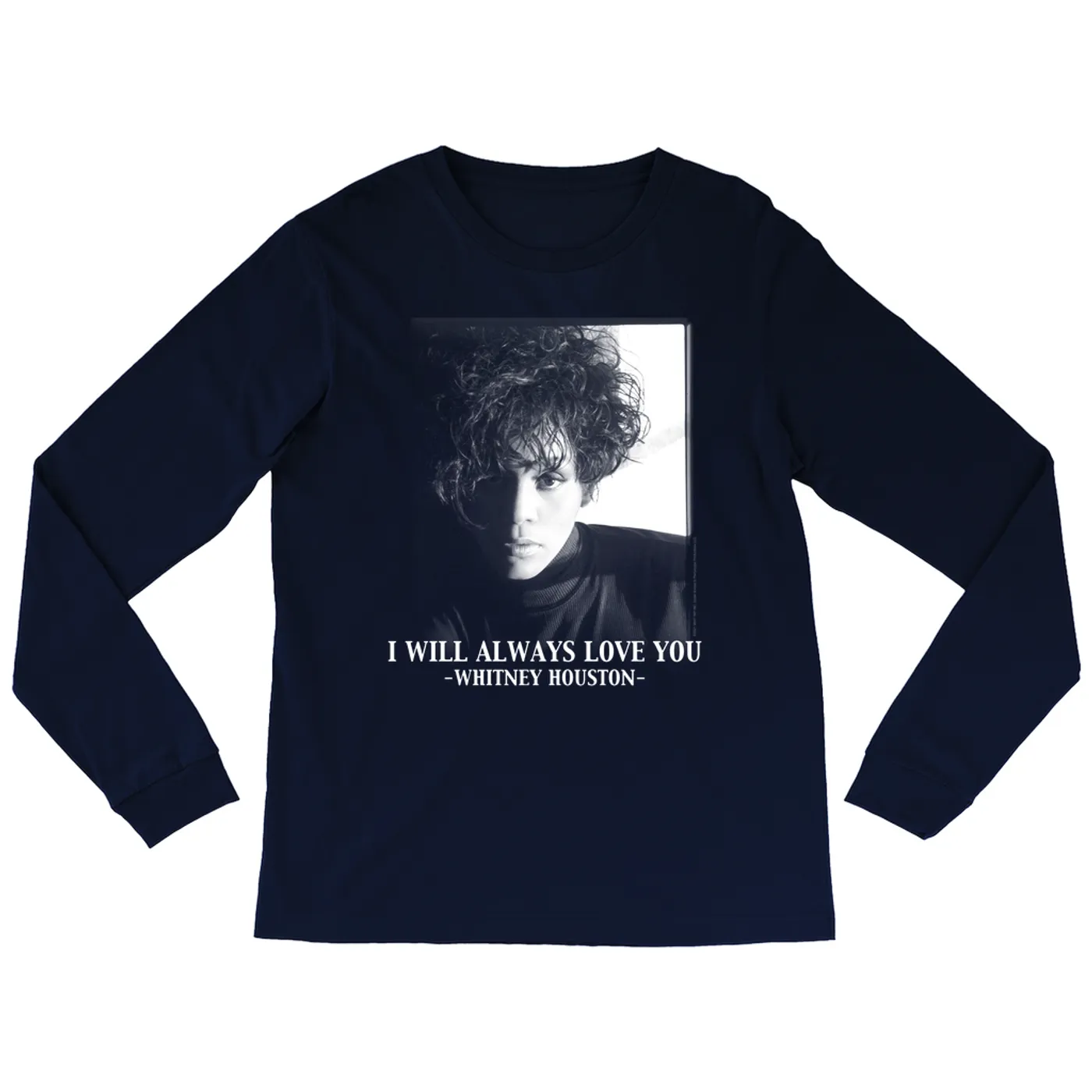 Whitney Houston Long Sleeve Shirt | I Will Always Love You Album Photo Image Whitney Houston Shirt