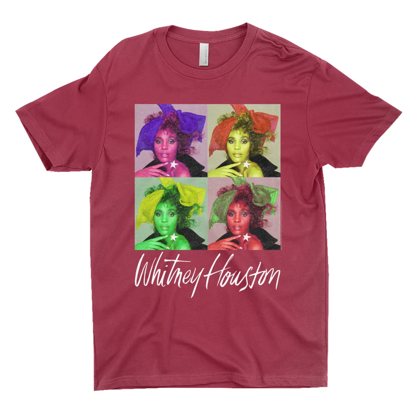 Whitney Houston T-Shirt | Pop Art Album Design Distressed Whitney Houston Shirt (Merchbar Exclusive)