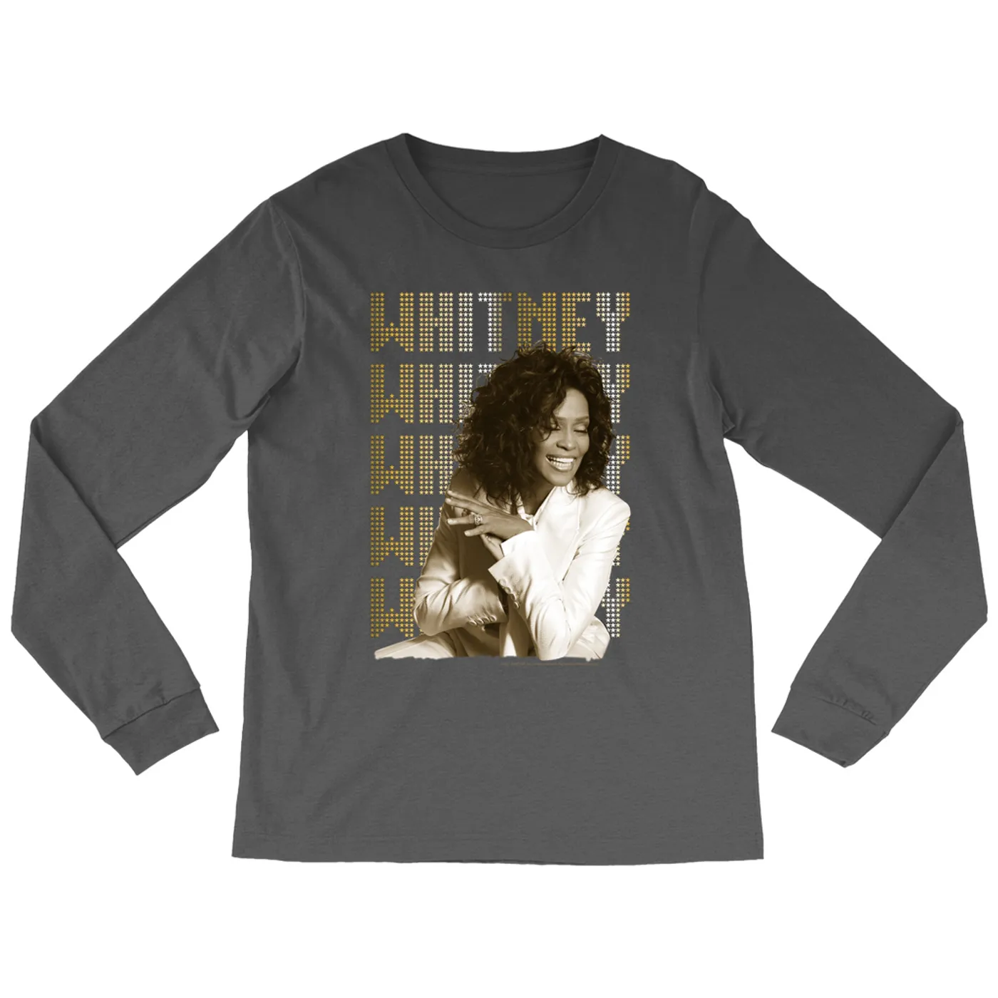 Whitney Houston Long Sleeve Shirt | Whitney Whitney Whitney Star Design Whitney Houston Shirt