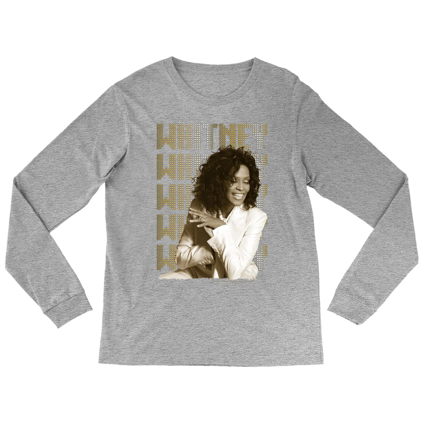 Whitney Houston Long Sleeve Shirt | Whitney Whitney Whitney Star Design Whitney Houston Shirt