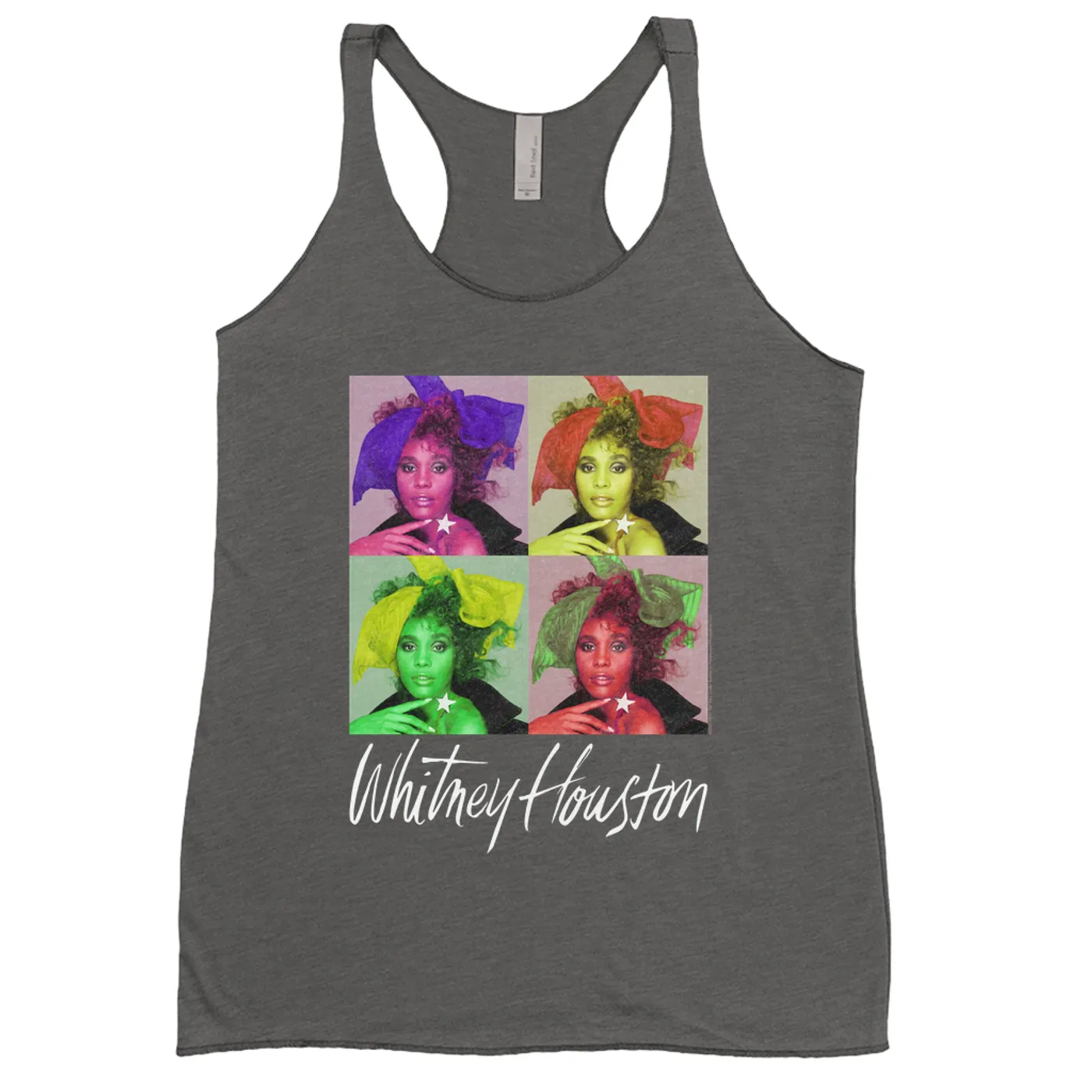 Whitney Houston Ladies' Tank Top | Pop Art Album Design Distressed Whitney Houston Shirt (Merchbar Exclusive)