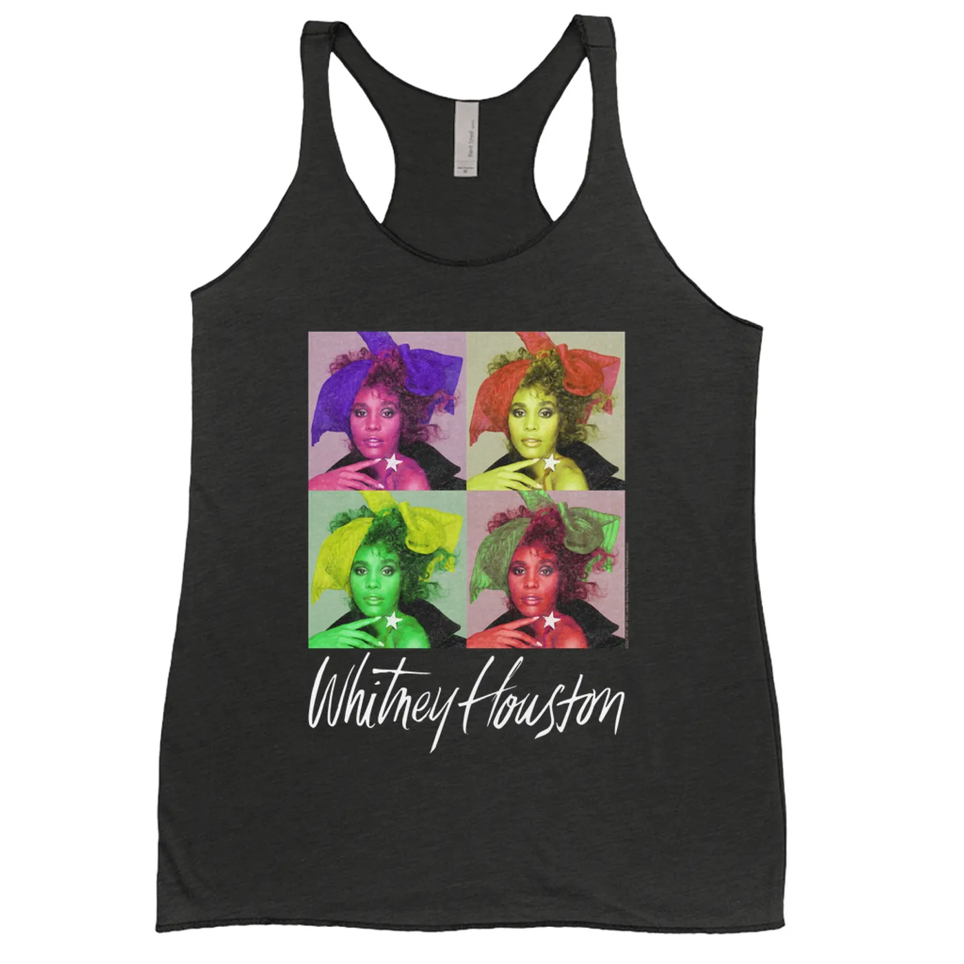 Whitney Houston Ladies' Tank Top | Pop Art Album Design Distressed Whitney Houston Shirt (Merchbar Exclusive)