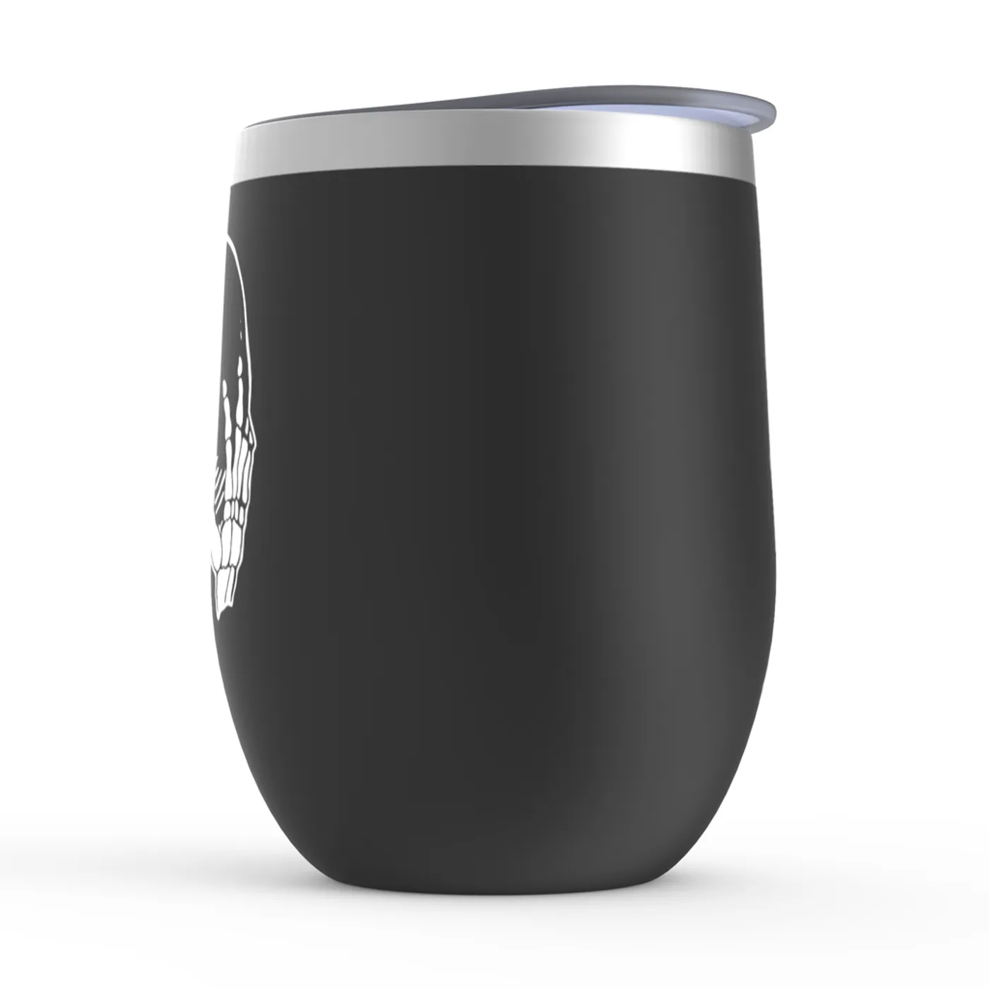 Merchbar Music Life Wine Tumbler | Skeletons Spin Vinyl Too Merchbar Music Life Stemless Wine Tumbler