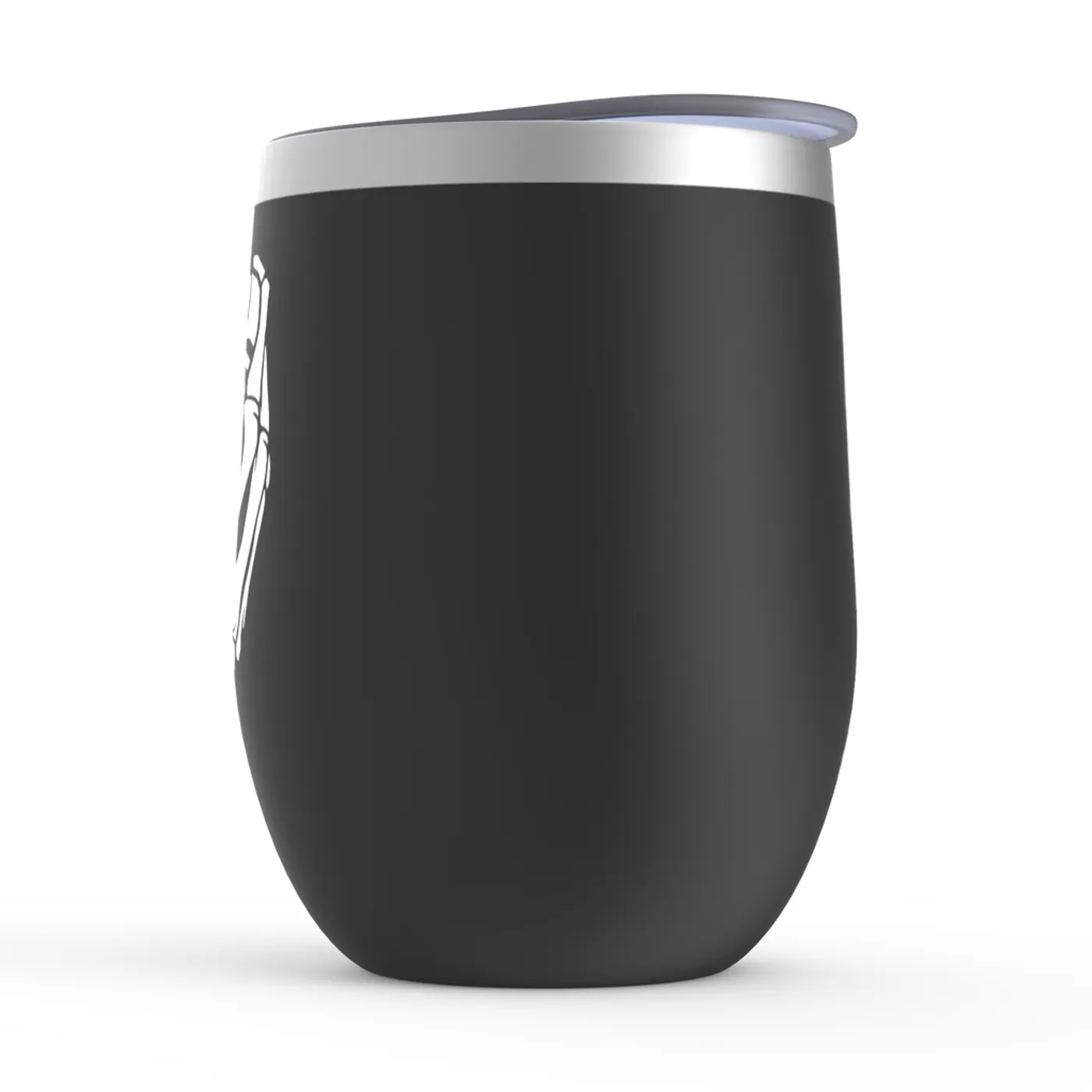 Merchbar Music Life Wine Tumbler | Skelehands On The Mic Merchbar Music Life Stemless Wine Tumbler