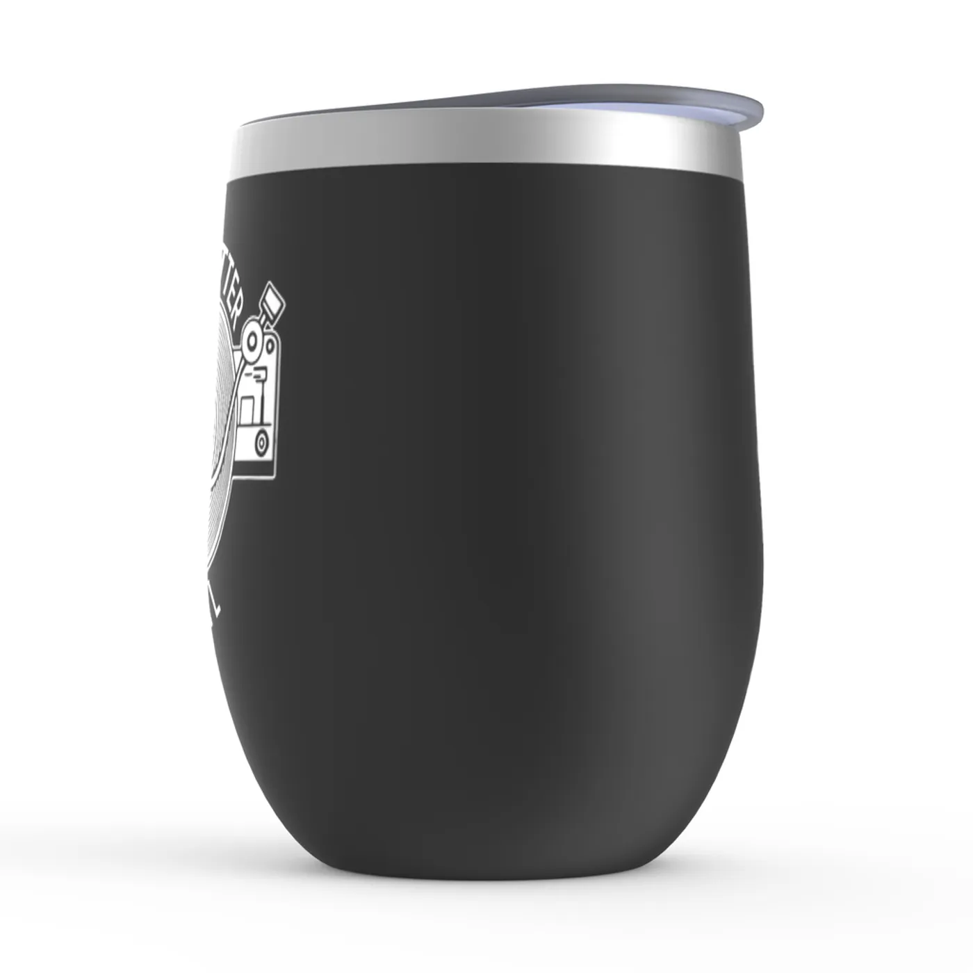 Merchbar Music Life Wine Tumbler | Vinyl Sounds Better Merchbar Music Life Stemless Wine Tumbler