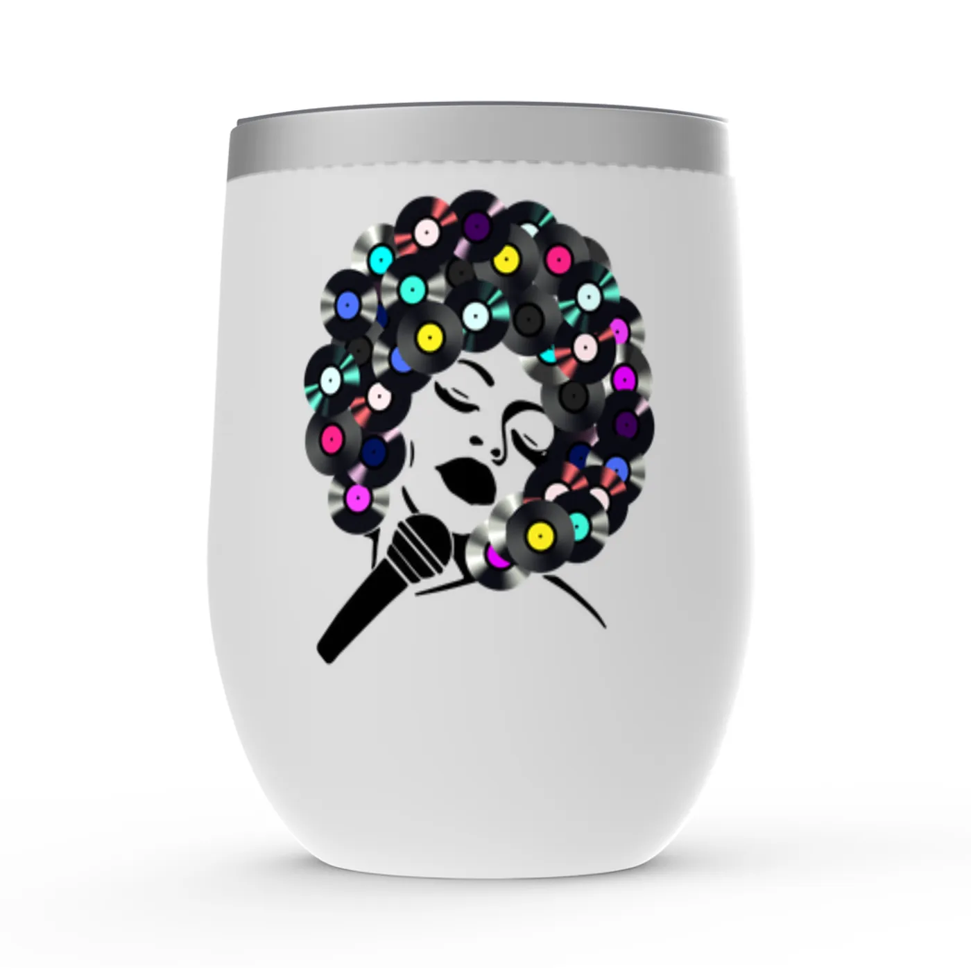 Merchbar Music Life Wine Tumbler | The Soul Of Vinyl Merchbar Music Life Stemless Wine Tumbler