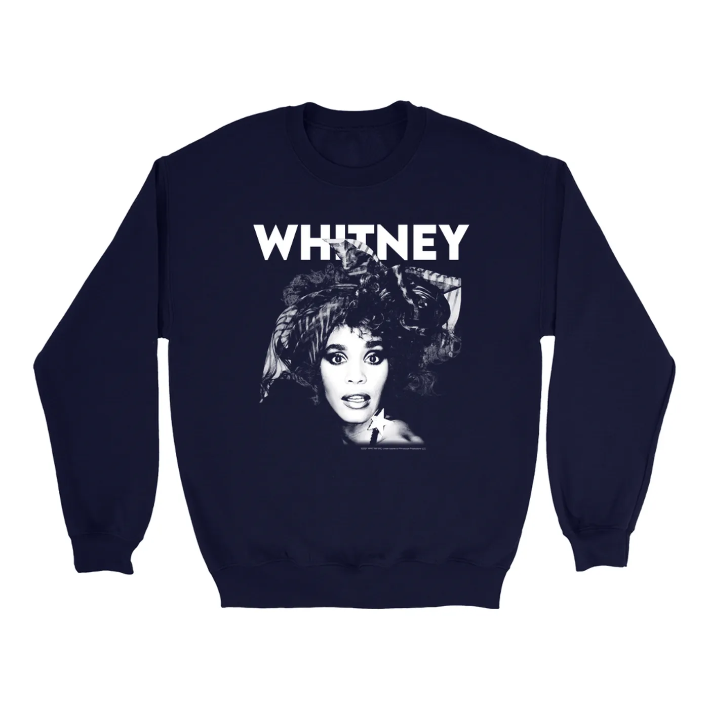 Whitney Houston Sweatshirt | 1987 Photo White Whitney Design Whitney Houston Sweatshirt (Merchbar Exclusive)