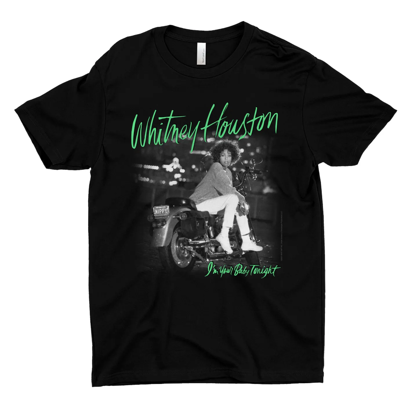 Whitney Houston T-Shirt | I'm Your Baby Tonight Album Cover Green Design Whitney Houston Shirt