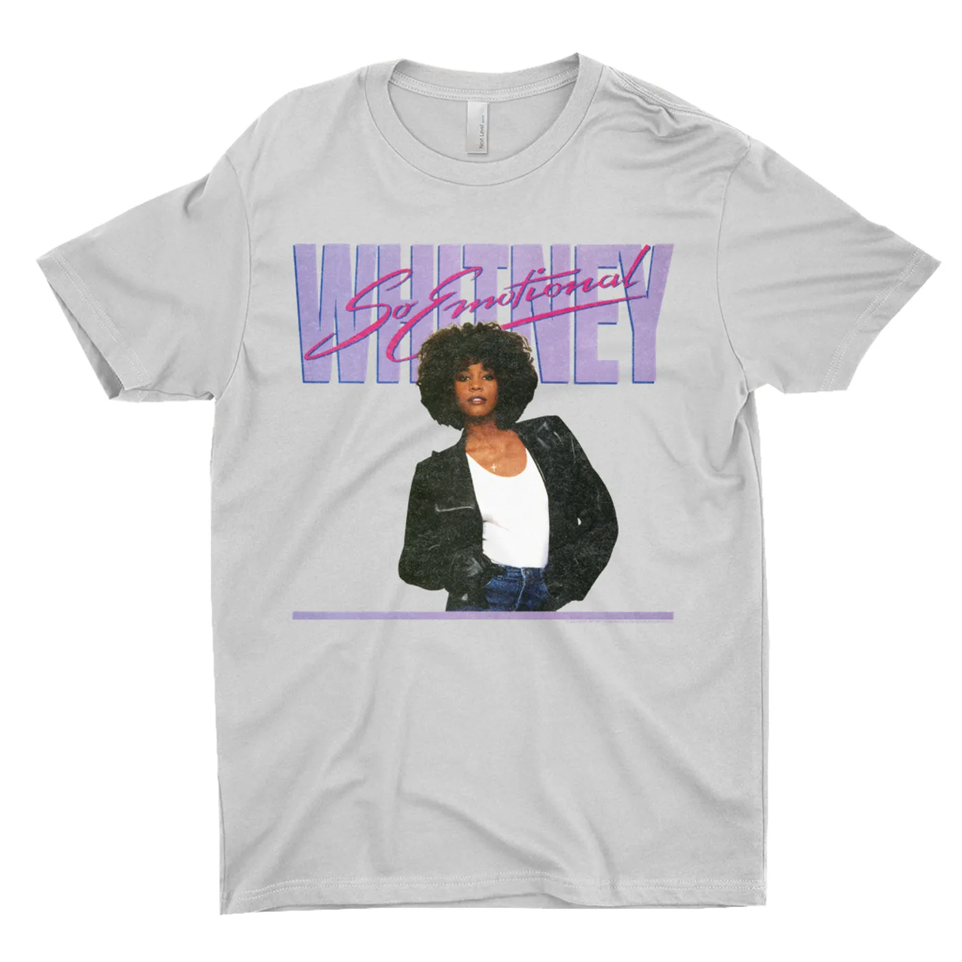 Whitney Houston T-Shirt | So Emotional Album Cover Design Distressed Whitney Houston Shirt