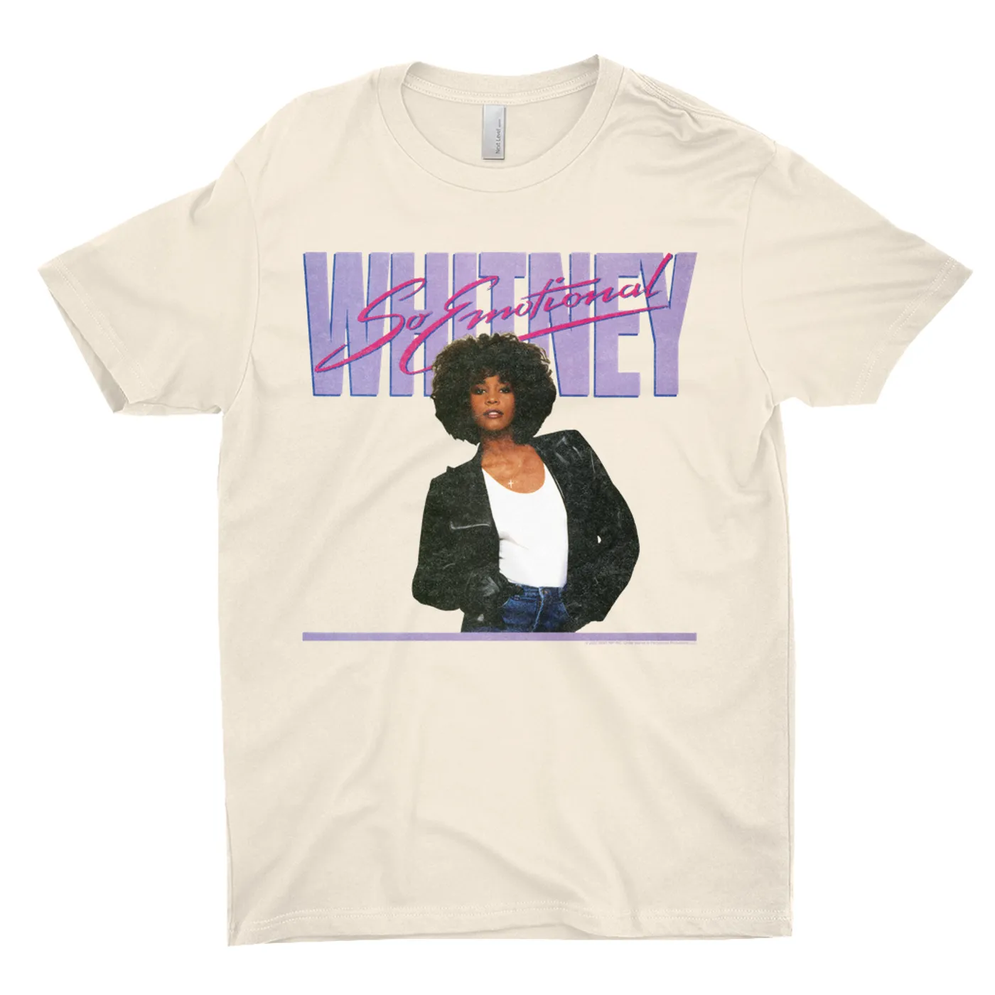 Whitney Houston T-Shirt | So Emotional Album Cover Design Distressed Whitney Houston Shirt