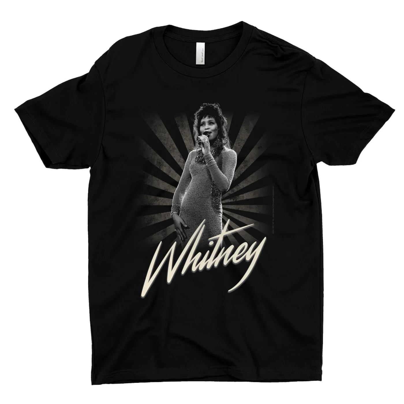 Whitney Houston T-Shirt | Whitney Live Concert Shot By Patrick Harbron Whitney Houston Shirt (Merchbar Exclusive)