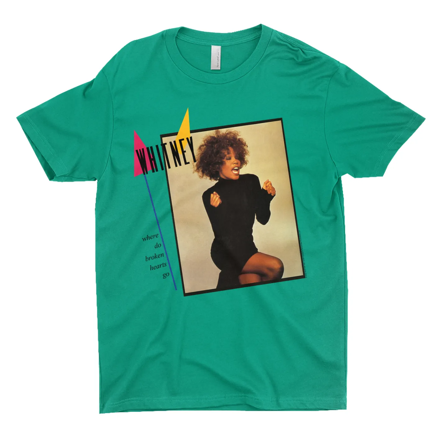 Whitney Houston T-Shirt | Where Do Broken Hearts Go Album Cover Design Whitney Houston Shirt (Merchbar Exclusive)