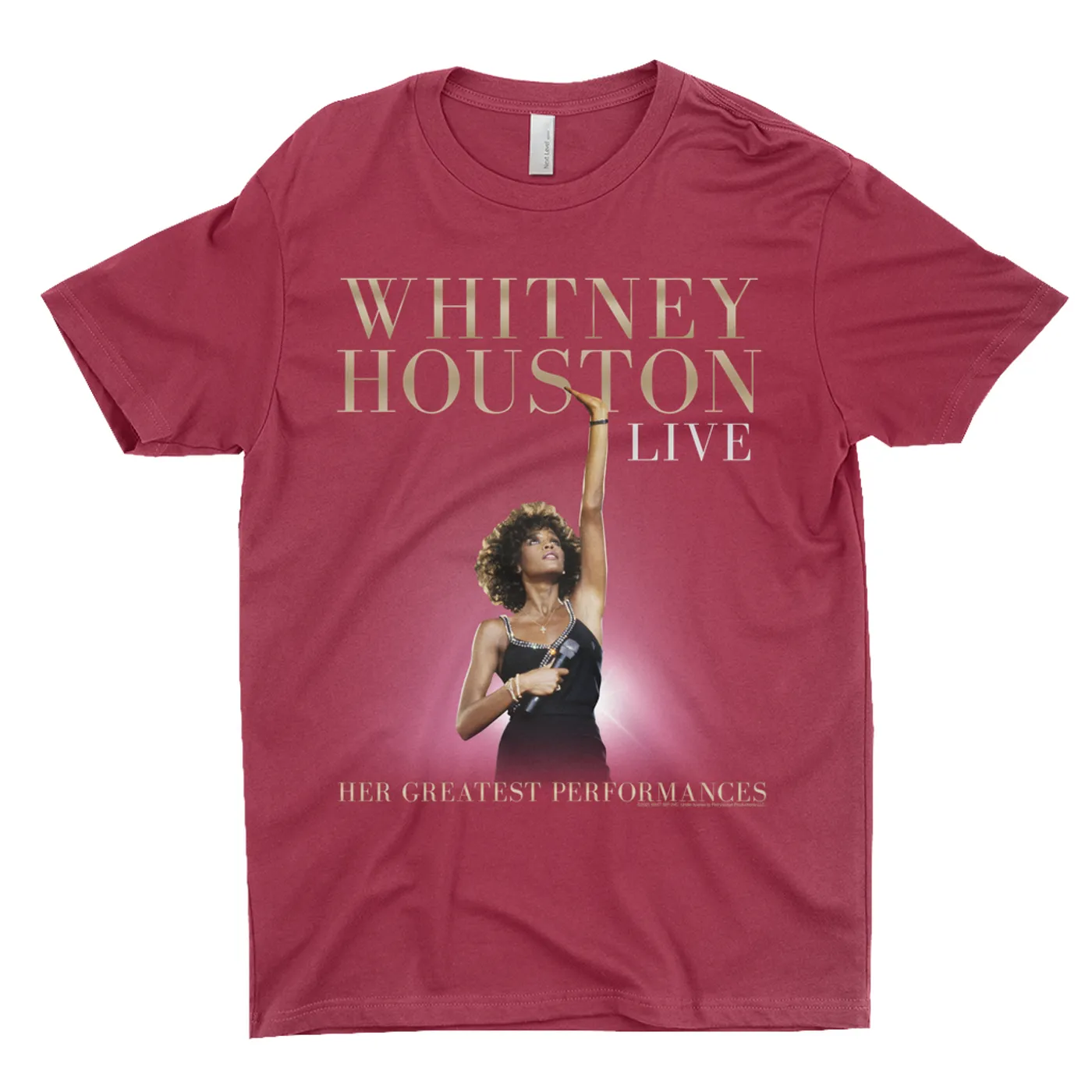 Whitney Houston T-Shirt | Greatest Performances Live Album Cover Whitney Houston Shirt
