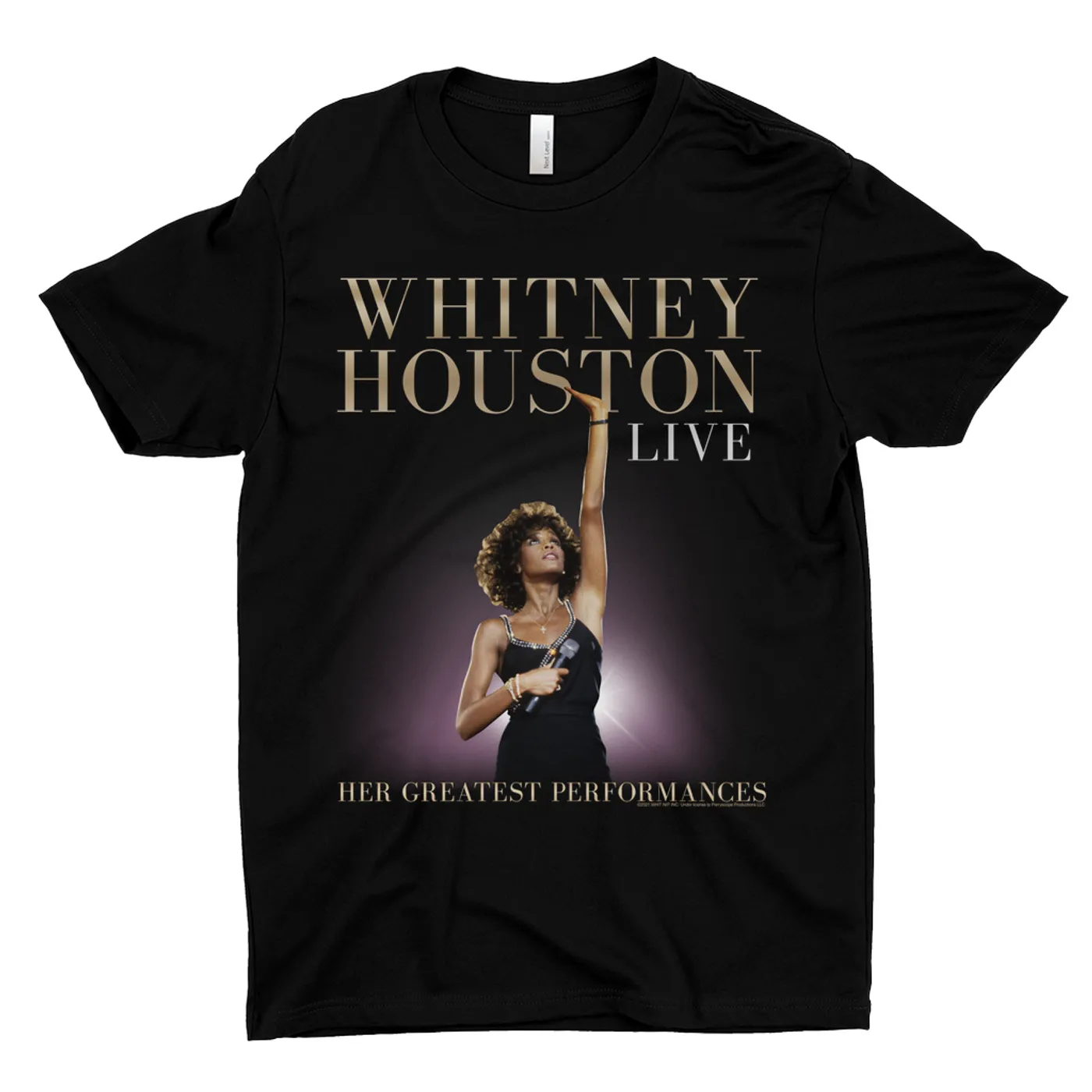 Whitney Houston T-Shirt | Greatest Performances Live Album Cover Whitney Houston Shirt