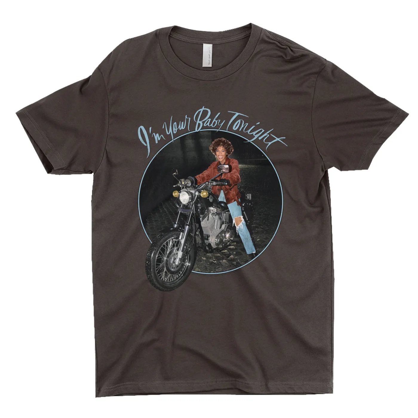 Whitney Houston T-Shirt | I'm Your Baby Tonight Album Photo Design Distressed Whitney Houston Shirt (Merchbar Exclusive)