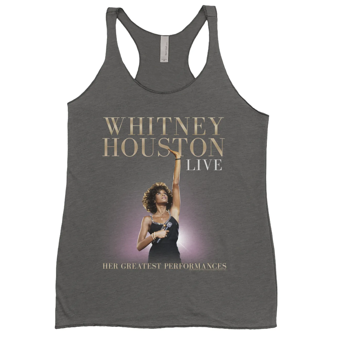Whitney Houston Ladies' Tank Top | Greatest Performances Live Album Cover Whitney Houston Shirt