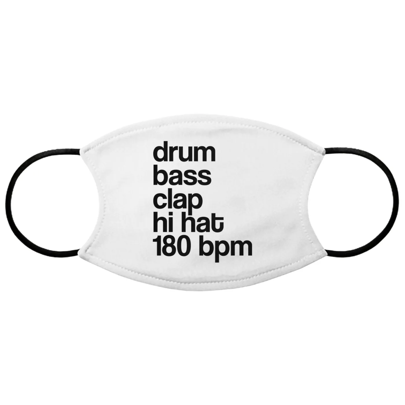 Merchbar Music Life Face Mask | Drum Bass Clap Merchbar Music Life Face Mask