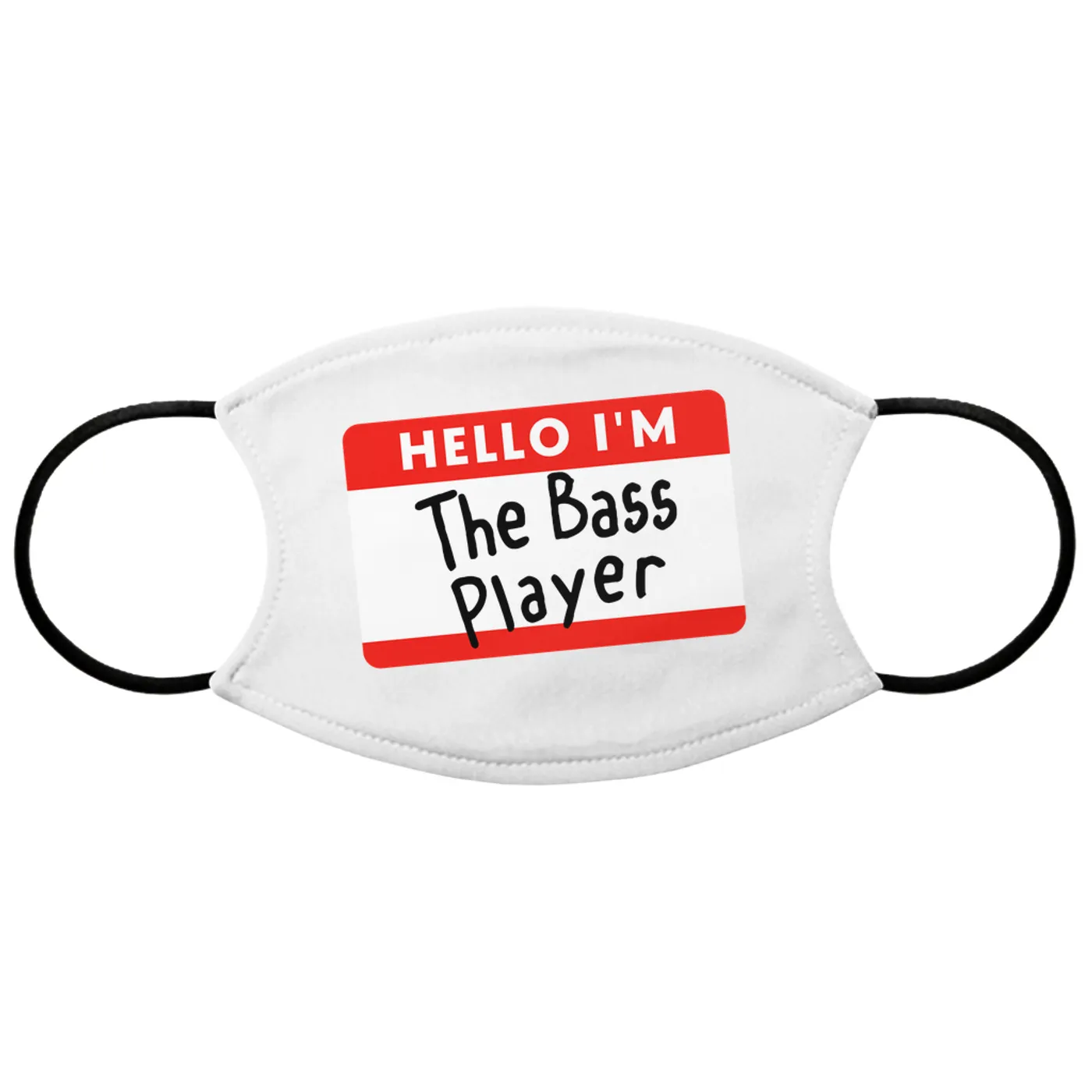 Merchbar Music Life Face Mask | Hello I'm The Bass Player Merchbar Music Life Face Mask
