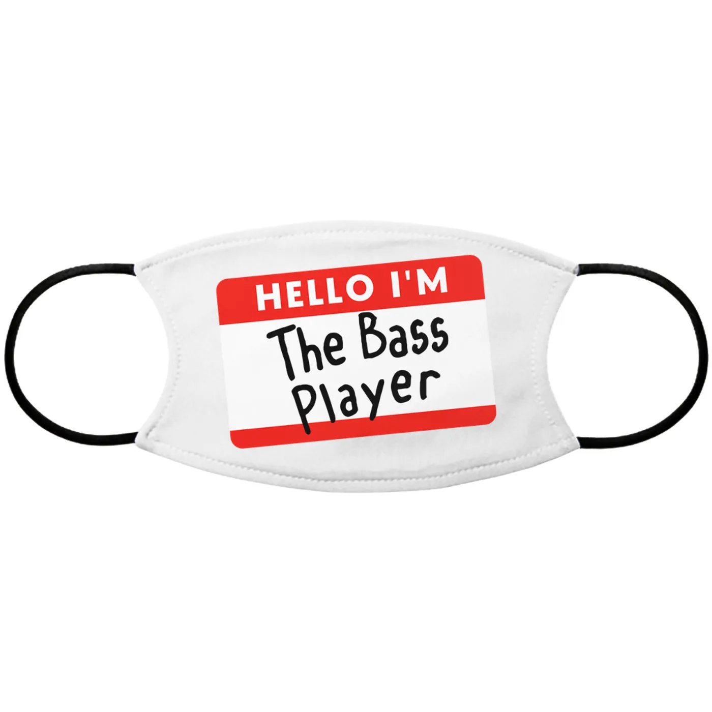 Merchbar Music Life Face Mask | Hello I'm The Bass Player Merchbar Music Life Face Mask